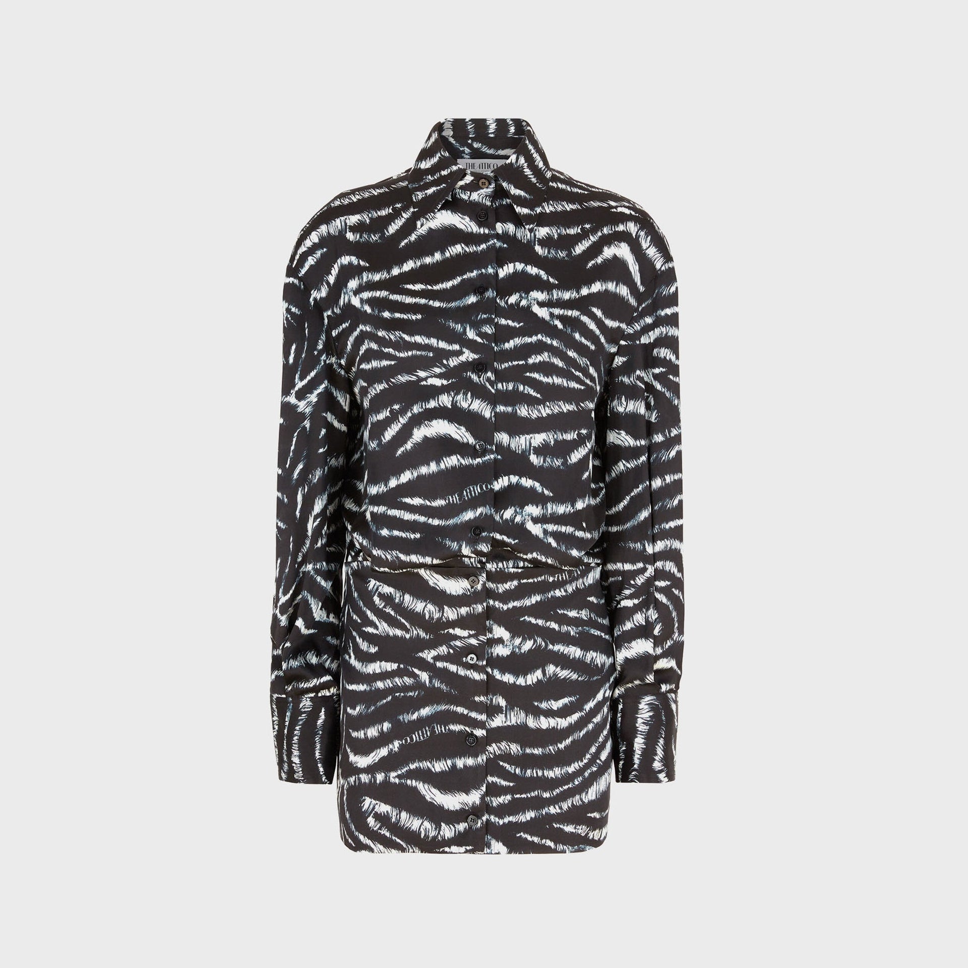 The Attico Silvye Mini Dress in Black / White