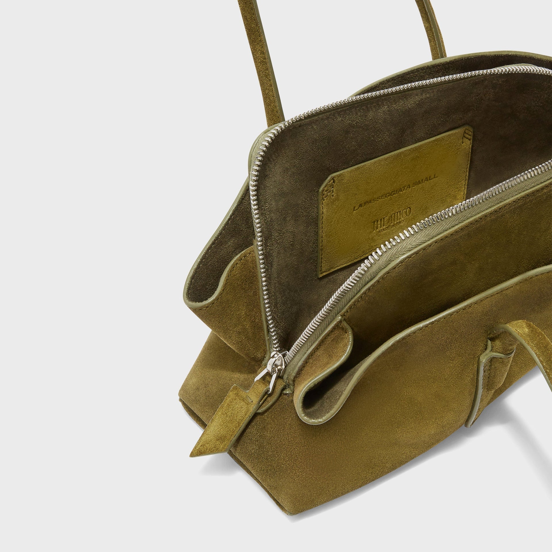 The Attico La Passeggiata Small Top Handle Bag - Khaki