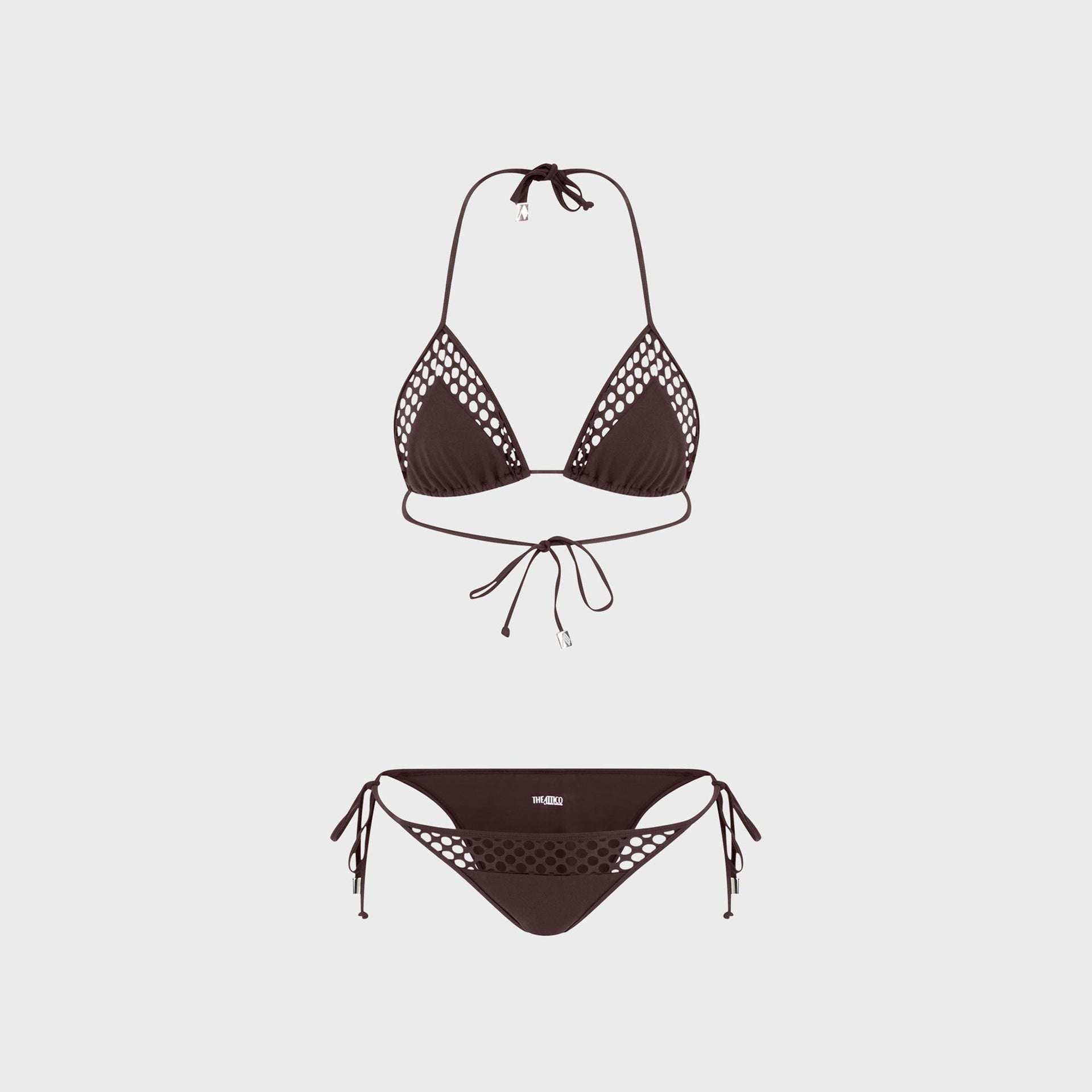 The Attico Bikini Set - Dark Brown