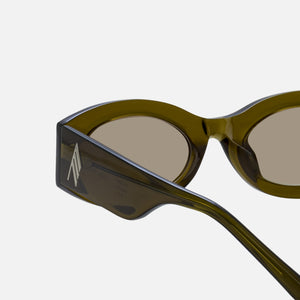 The Attico Berta Frame Sunglasses - Olive