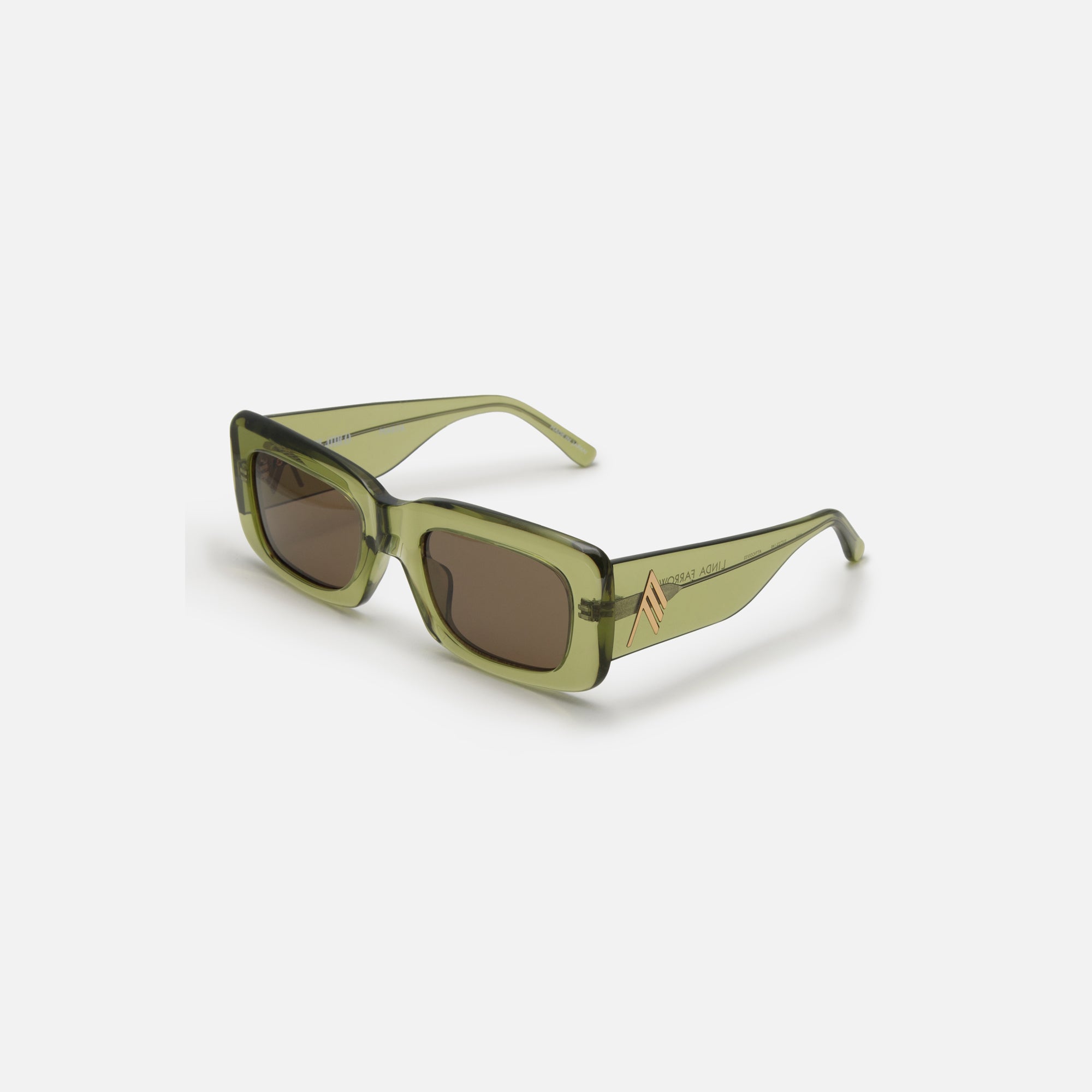 サングラス THE ATTICO Sunglasses ATTICO3C32SUN GREENYELLOWBROWN The Attico Mini Marfa Frame - Green – Kith