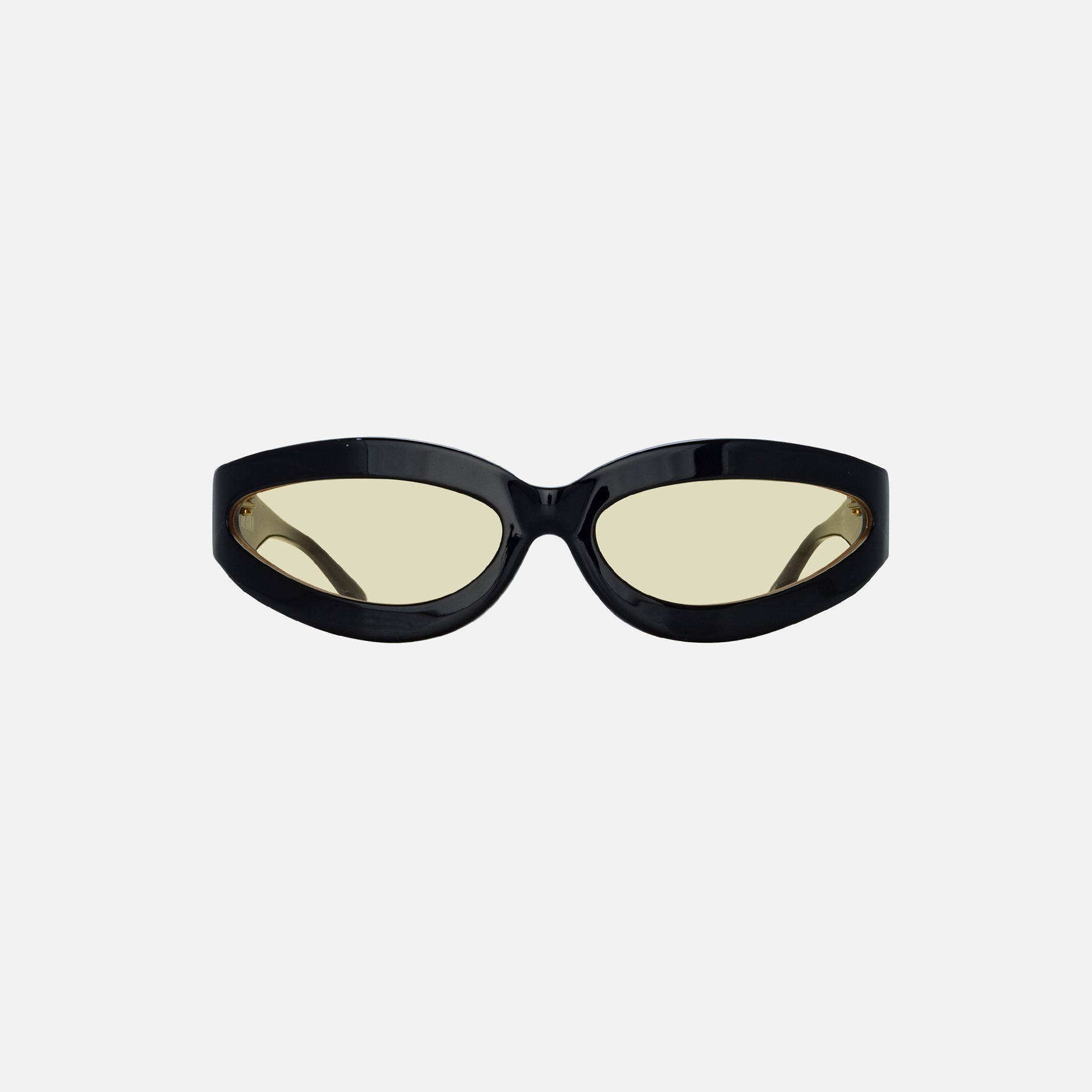 The square-frame 56 Frame Sunglasses - Black / Yellow