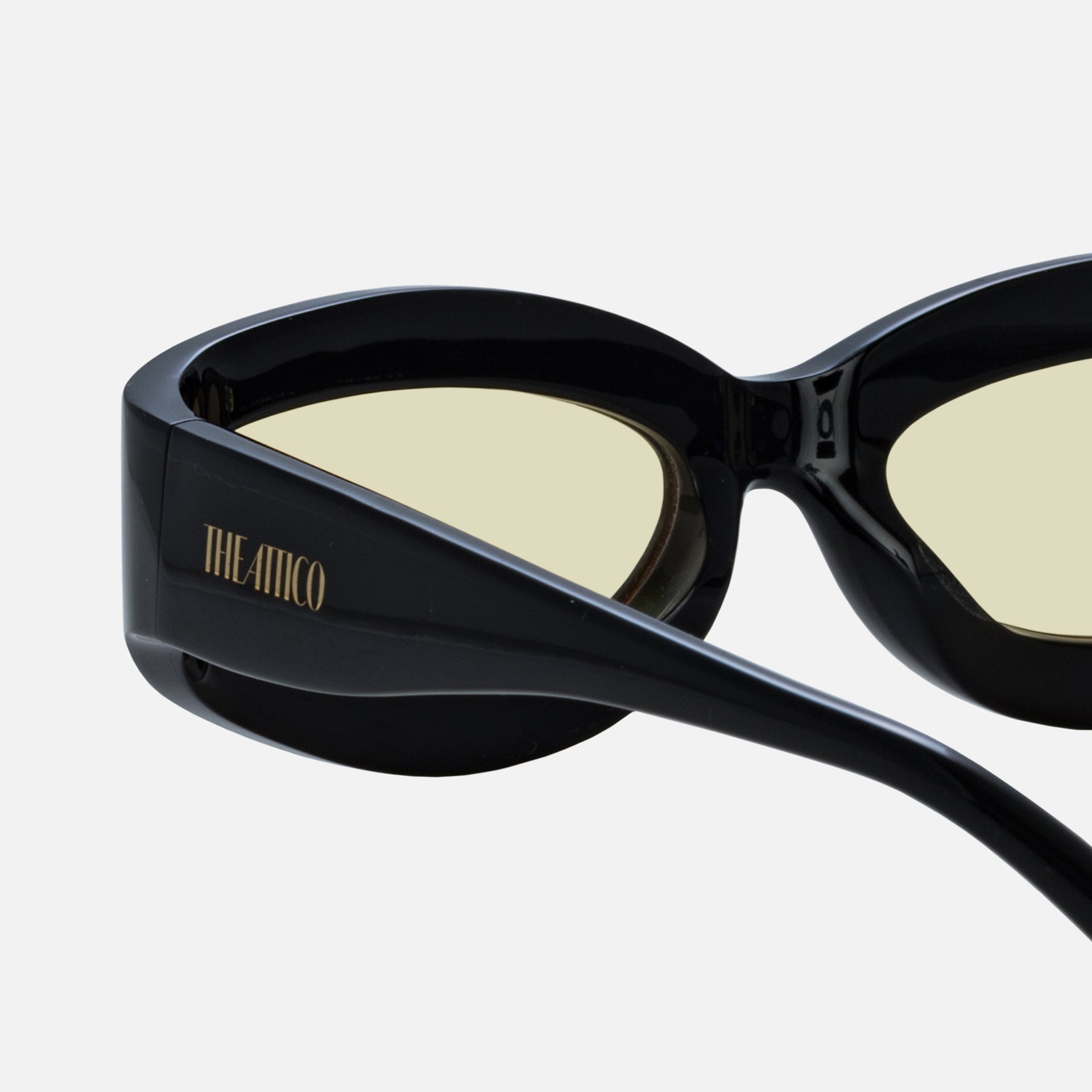 The Attico 56 Frame Sunglasses - Black / Yellow