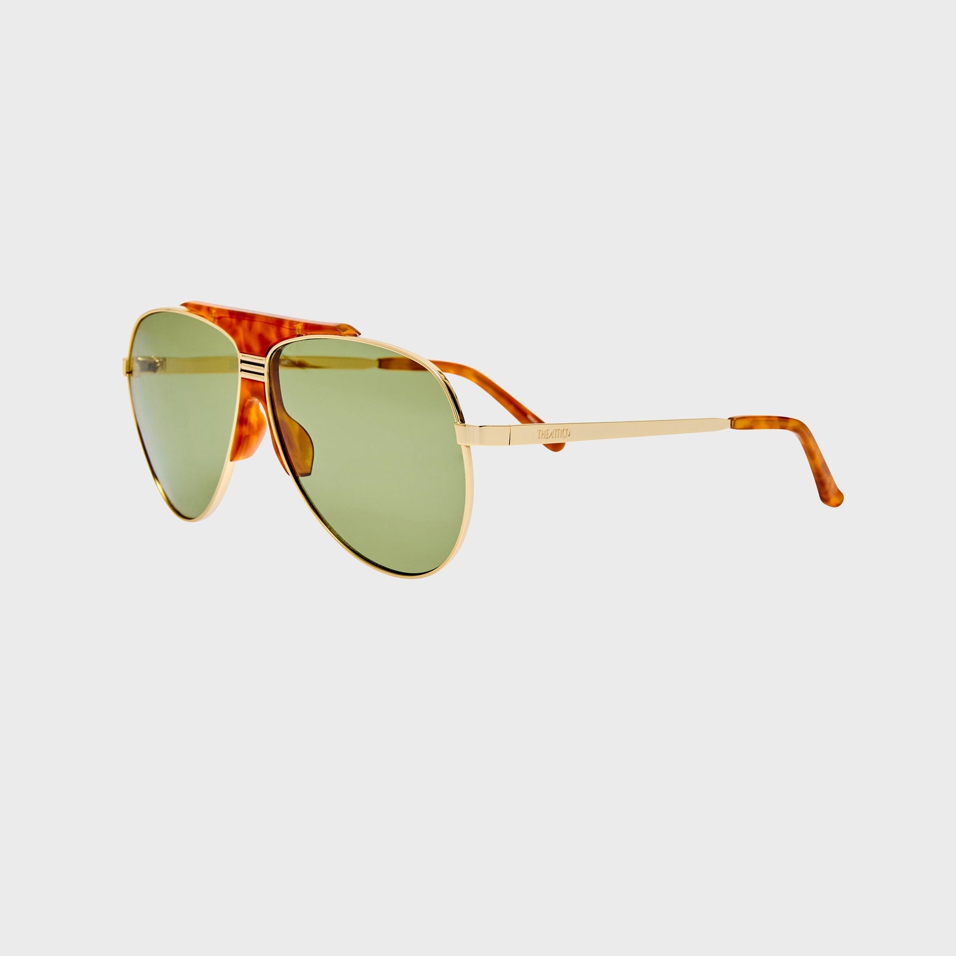 The Attico Amelia Sunglasses - Yellow Gold / Light Gold