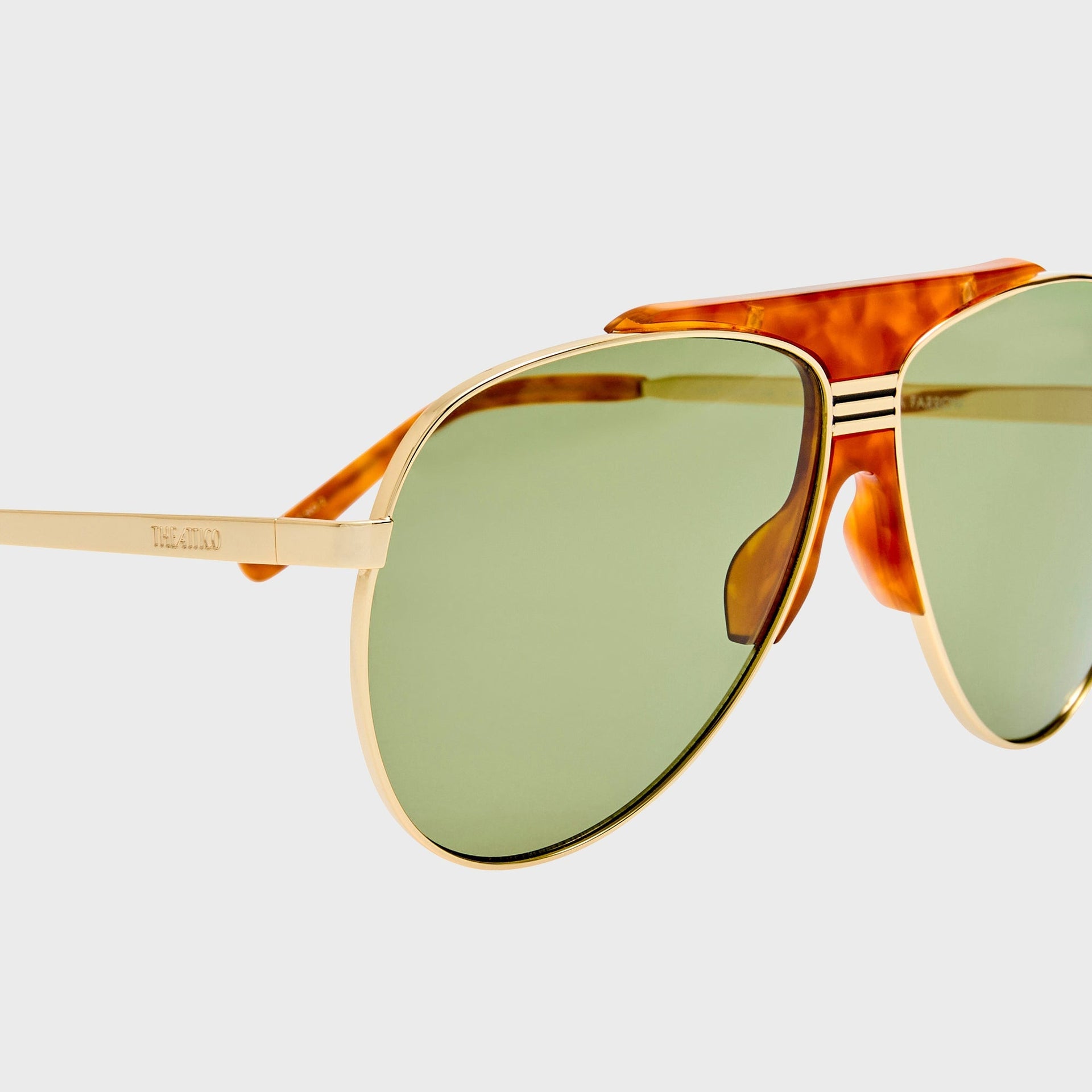 The Attico Amelia Sunglasses - Yellow Gold / Light Gold