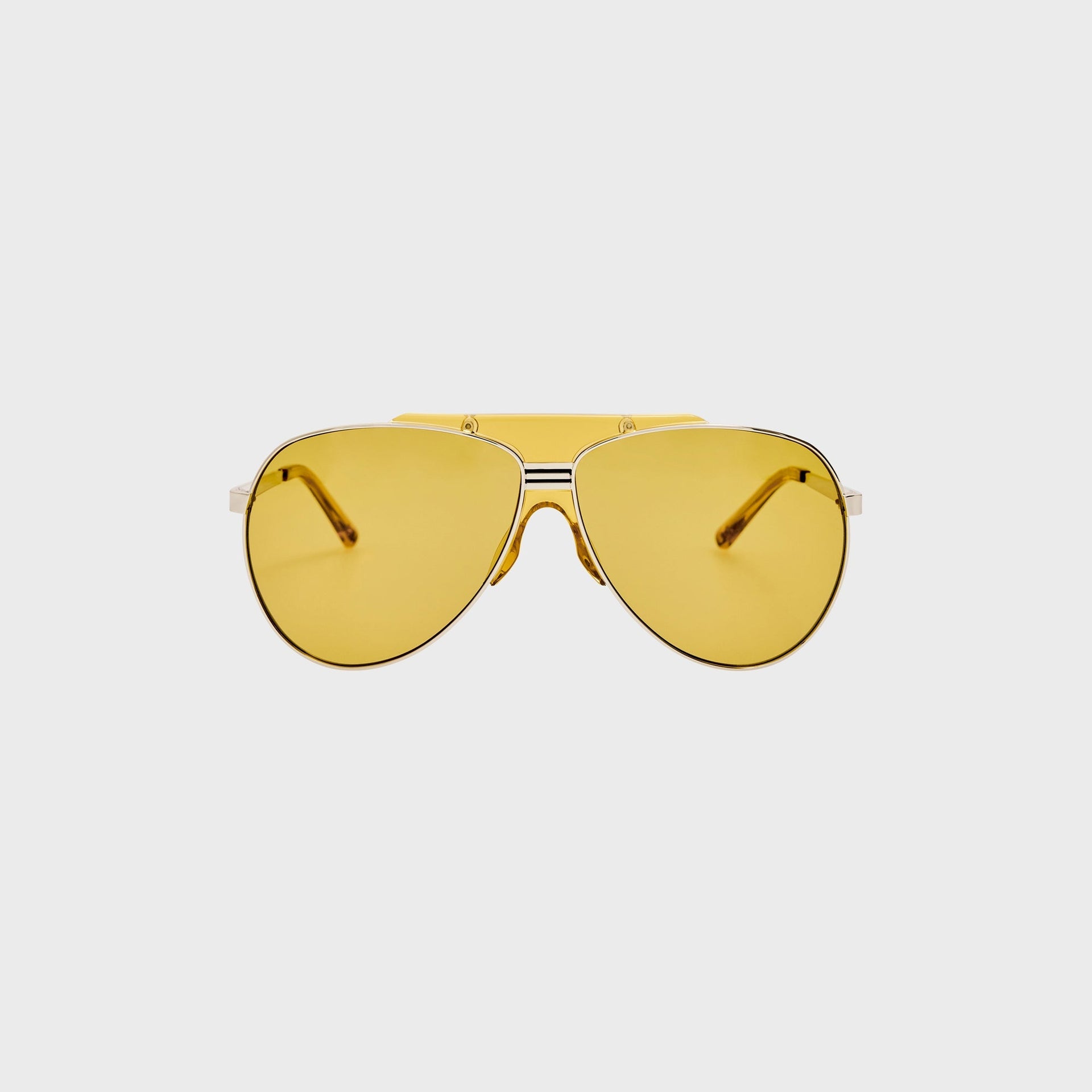The Attico Amelia Sunglasses - Silver / Yellow