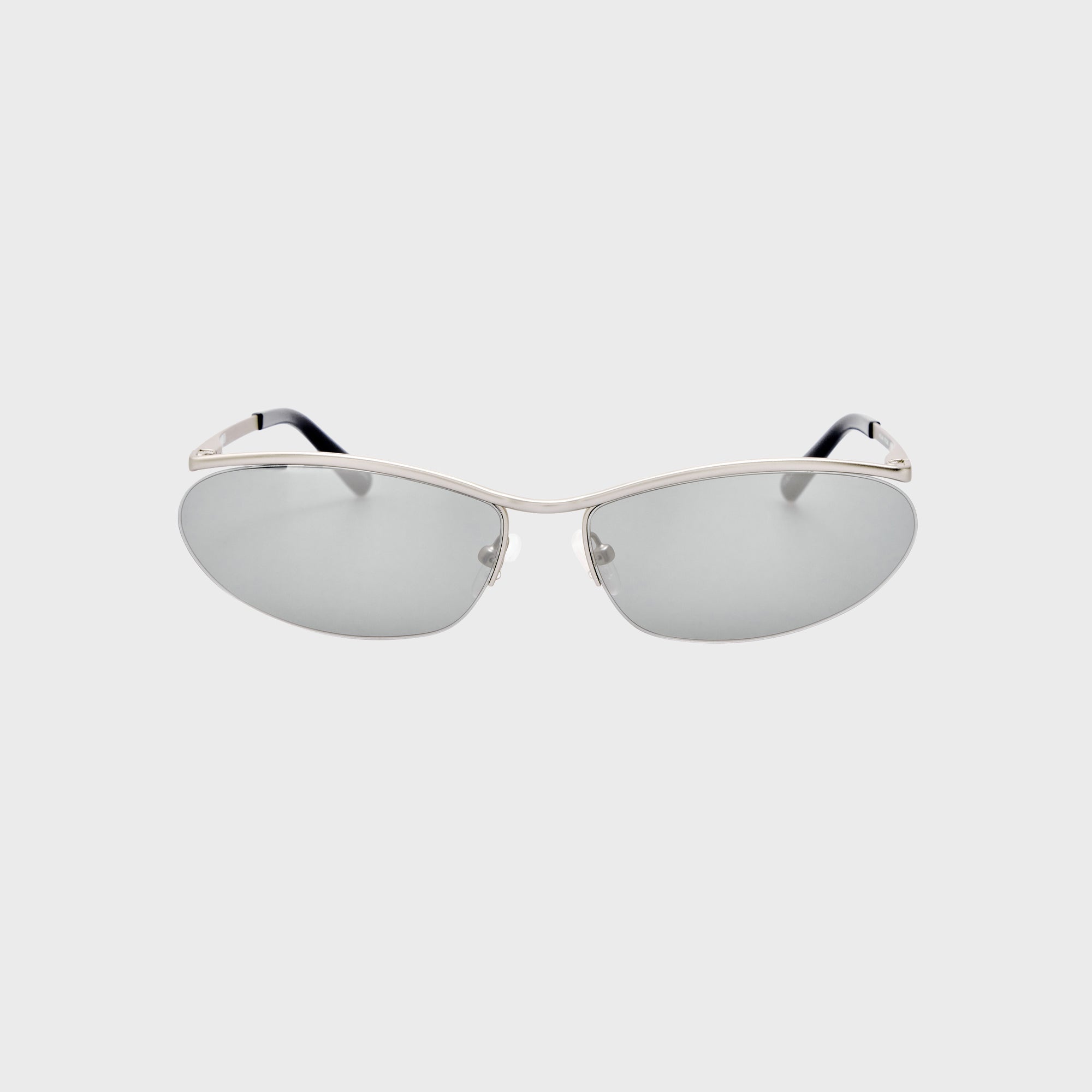 The Attico Charlotte Sunglasses - Matt Silver / Silver Mirror – Kith