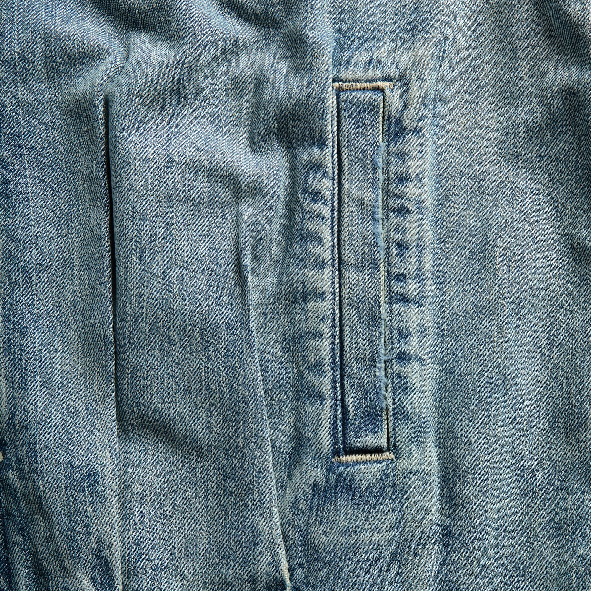 Auralee Faded Selvedge Light Denim Blouson - Light Indigo – Kith