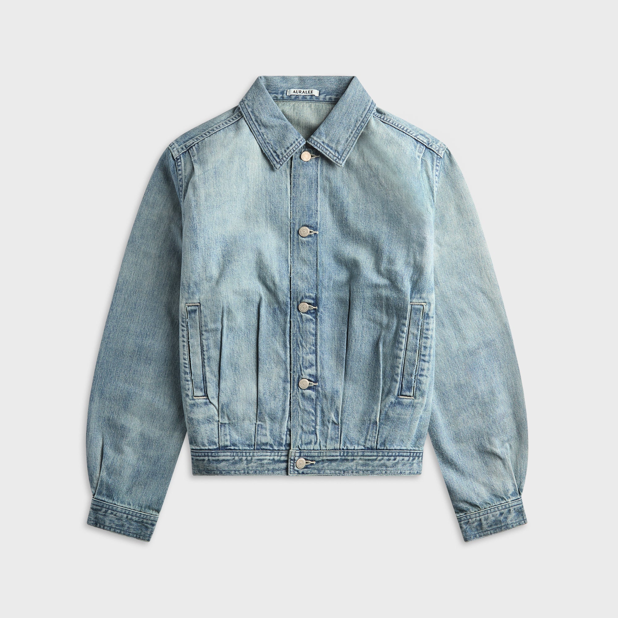 Auralee Faded Selvedge Light Denim Blouson - Light Indigo – Kith