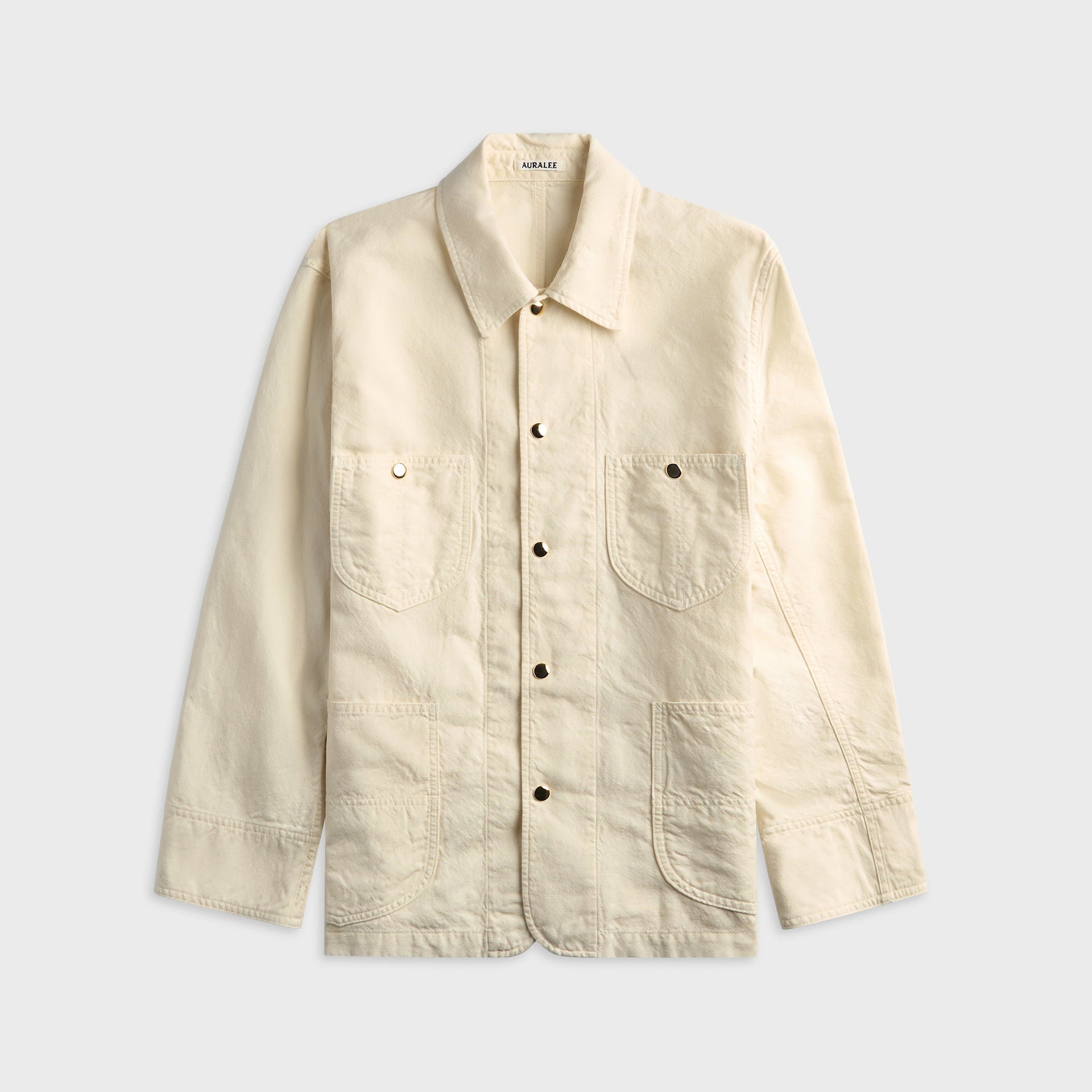 Auralee Wool Cotton Linen Ox Work Jacket - Off White