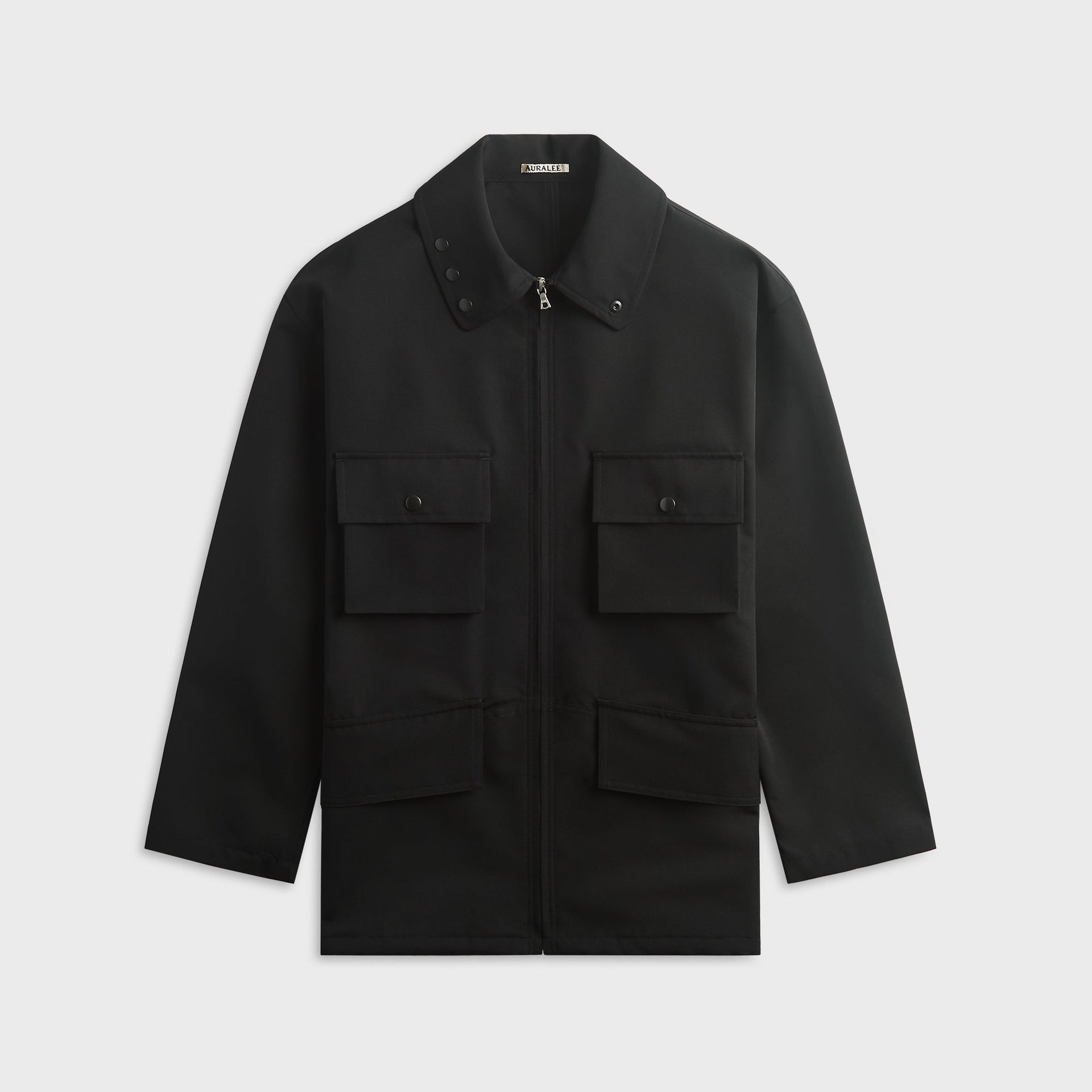 Auralee Wool Max Canvas Blouson - Black