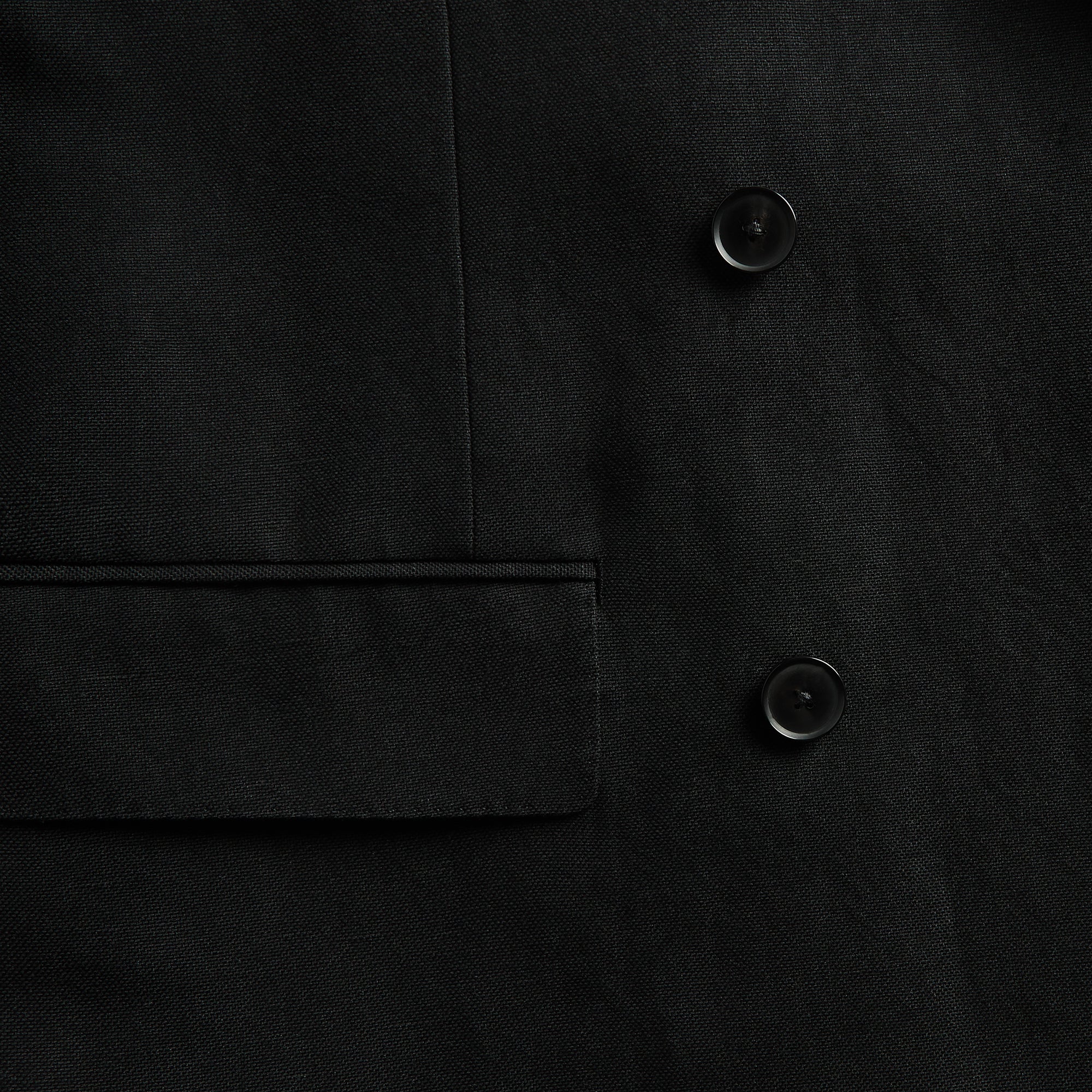 Auralee Wool Cotton Linen Ox Double-Breasted Jacket - Black – Kith