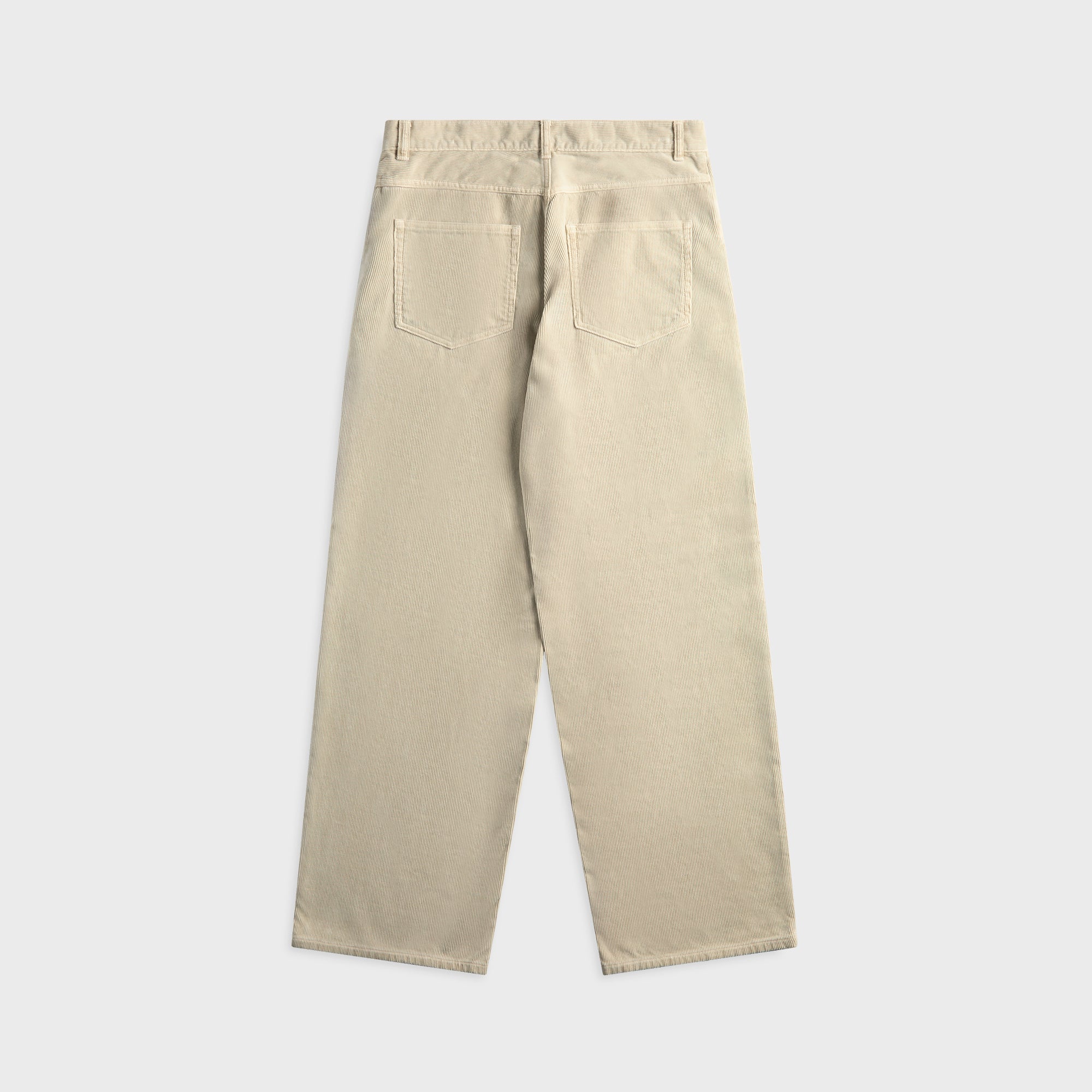 パンツ AURALEE CORDUROY WIDE 5P PANTS Auralee Garment-Dyed Finx Corduroy 5P Wide Pant - White / Khaki – Kith