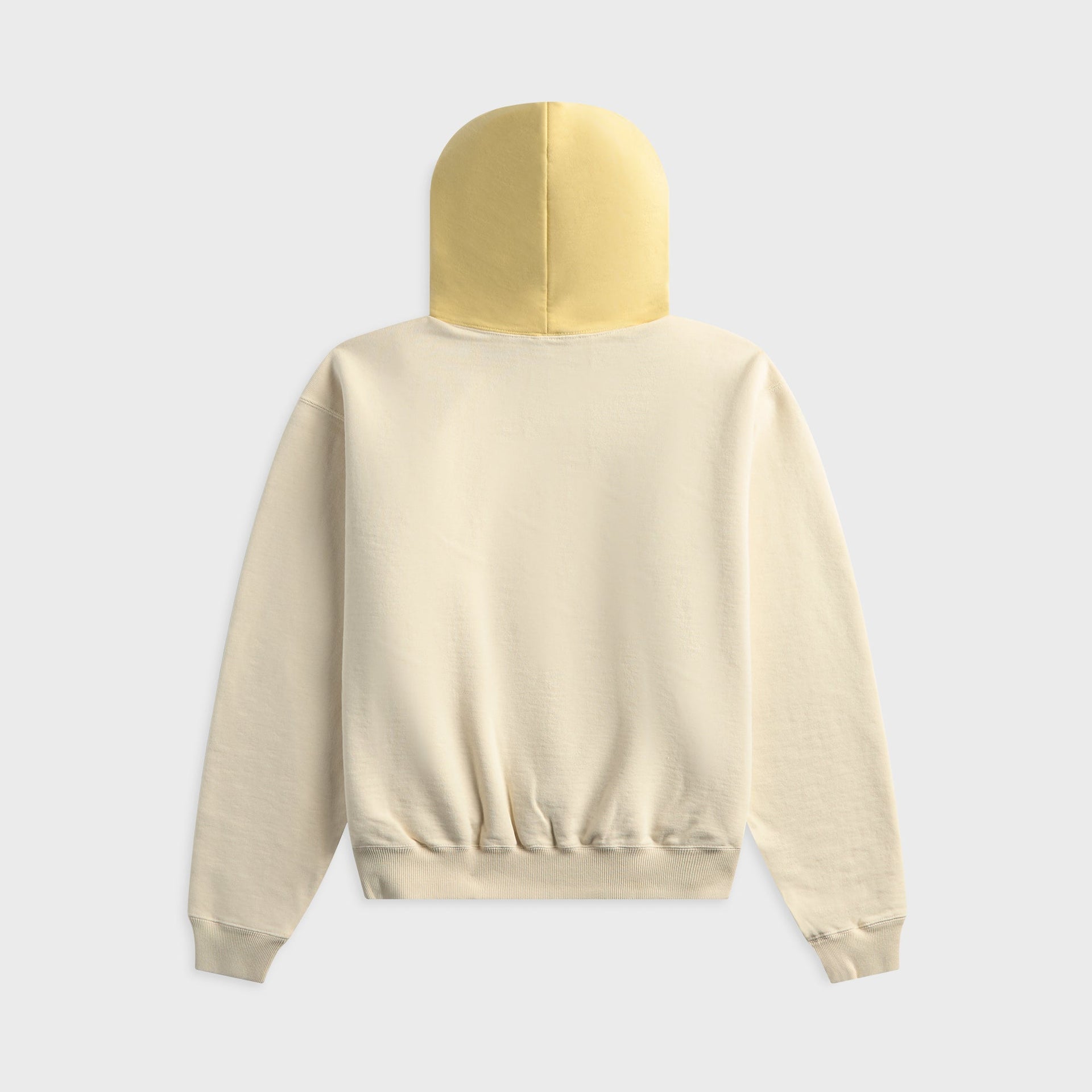 Auralee Smooth Soft BD Sweat P/O Parka - Smoky White / Light Yellow