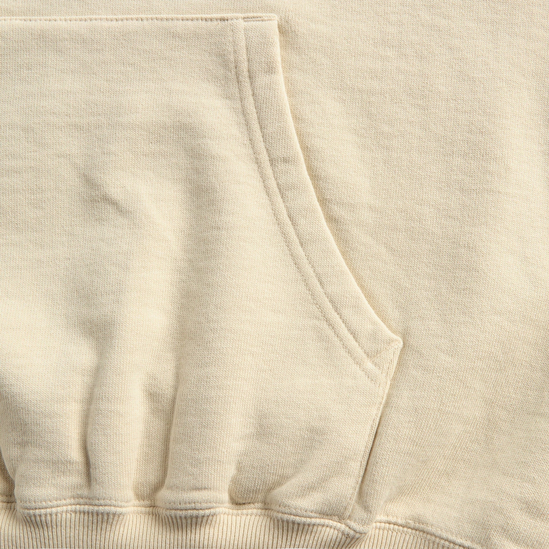 Auralee Smooth Soft BD Sweat P/O Parka - Smoky White / Light Yellow