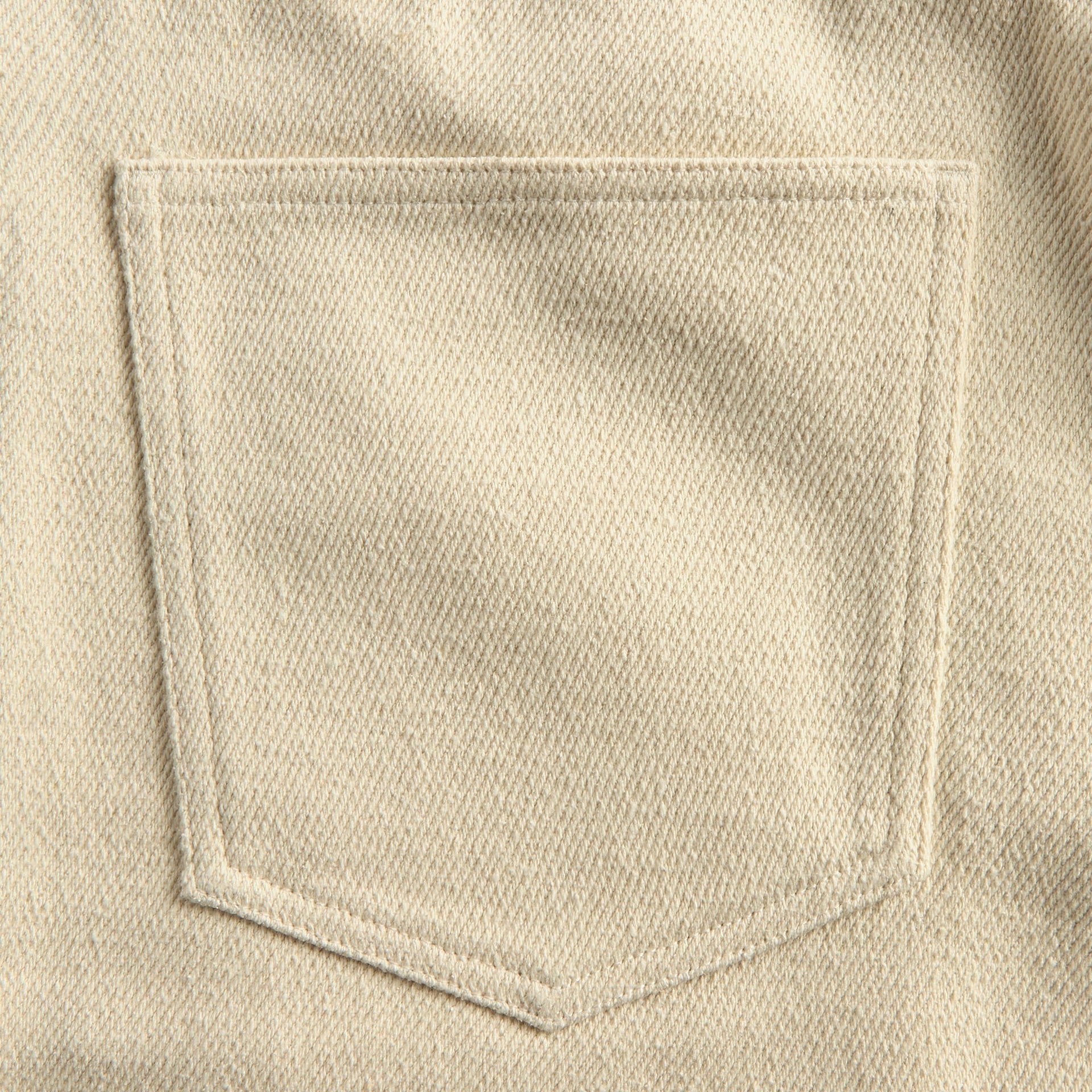 Auralee Silk Denim Wide Short - Ivory / White