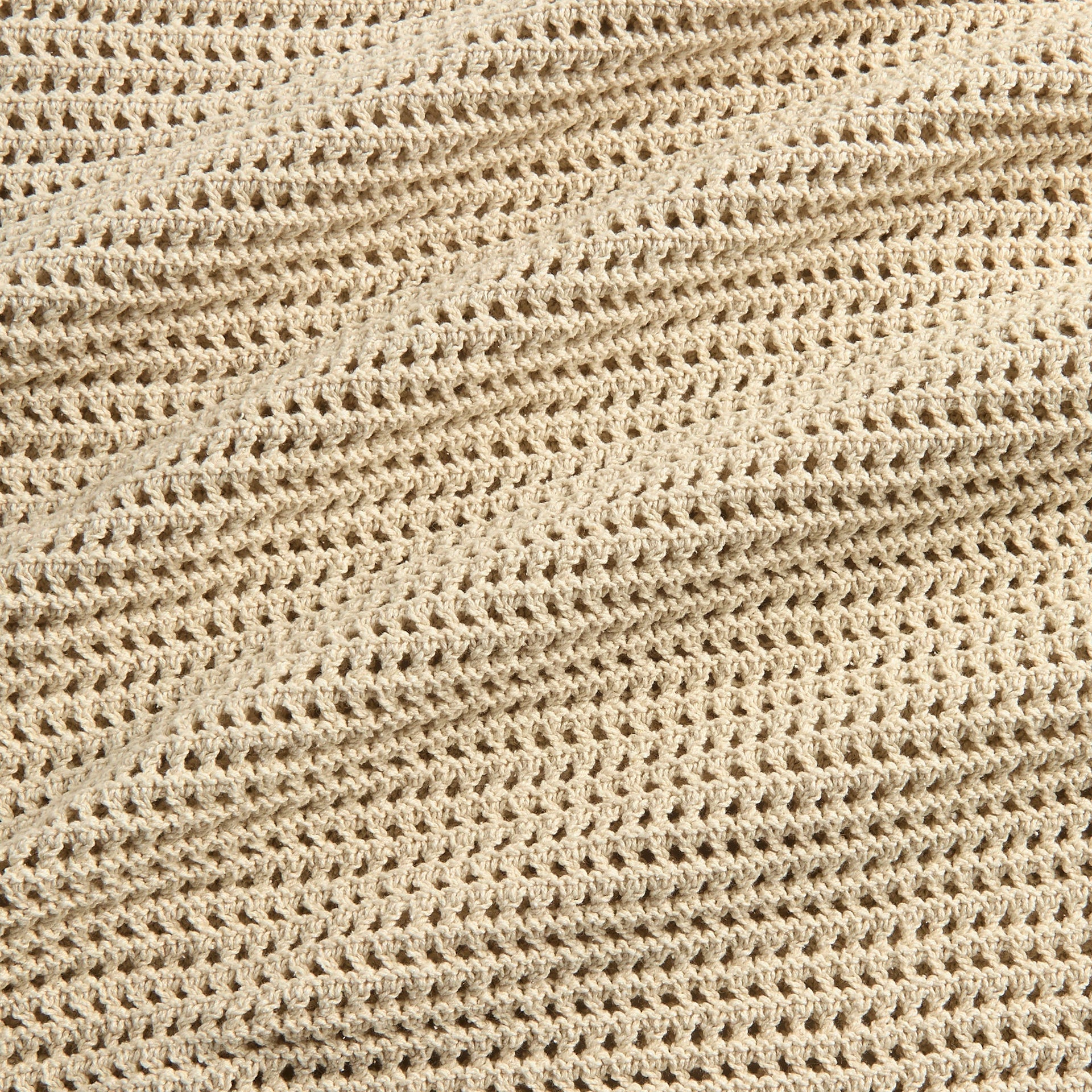 Auralee Tussah Silk Cotton Mesh Knit Skipper Polo - Ivory