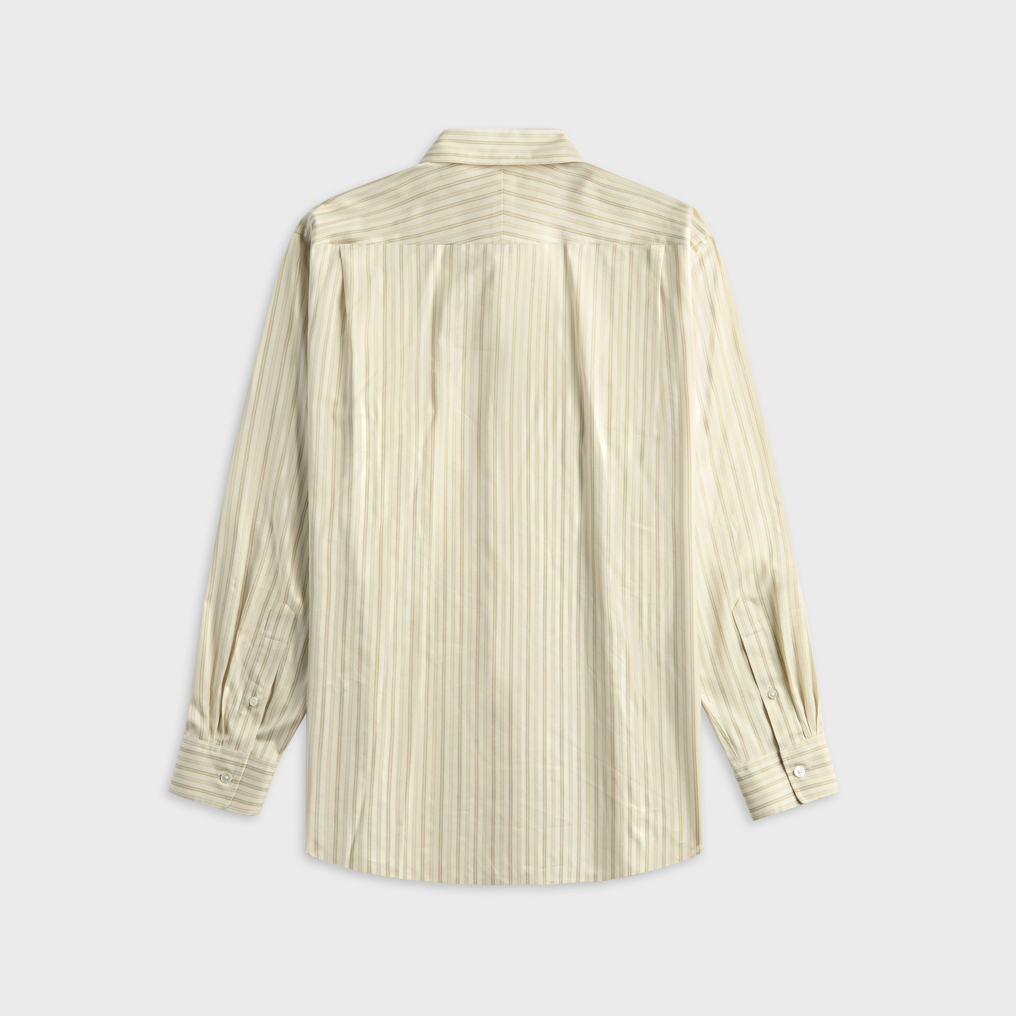 Auralee Cotton Silk Stripe Double Cuff Shirt - White – Kith