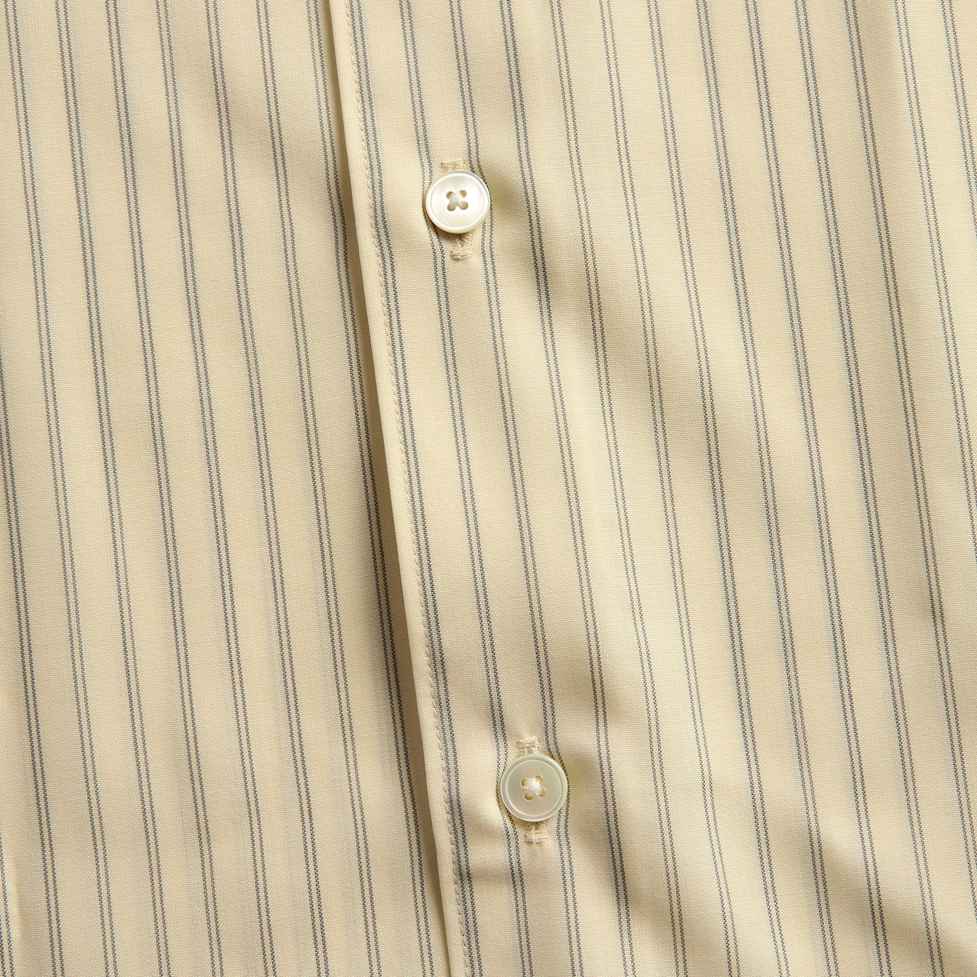 Auralee Striped Wool-Poplin Shirt - Ivory
