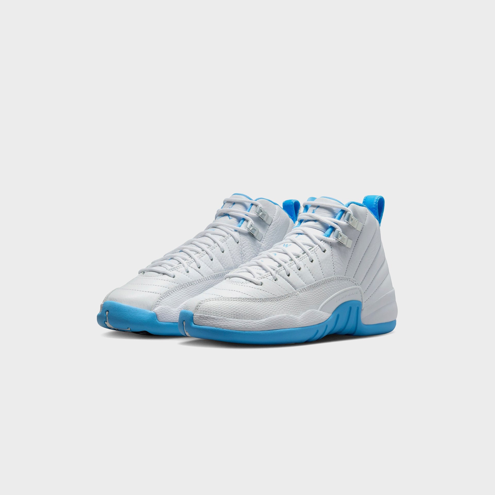 Jordan GS Jordan 12 Retro - White / Metallic Silver / University Blue