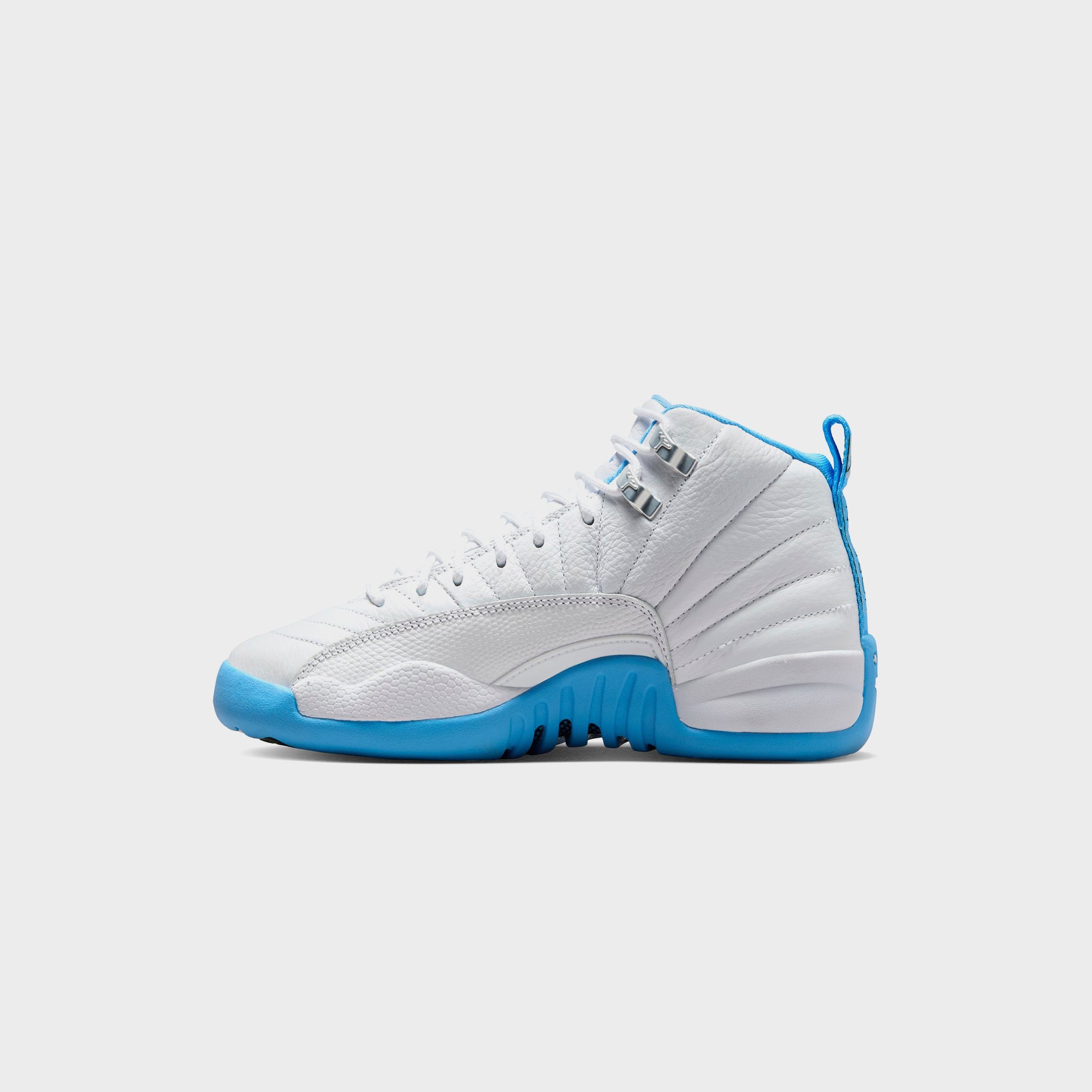 Jordan GS Jordan 12 Retro - White / Metallic Silver
