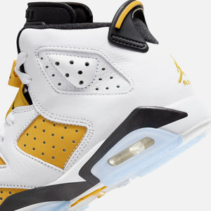 Nike GS Air Jordan 6 Retro - White / Yellow Ochre / Black