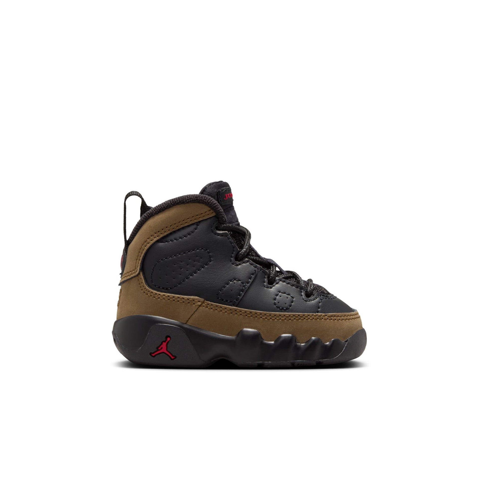 Jordan TD Air Jordan 9 Retro - Black / Light Olive / Varsity Red