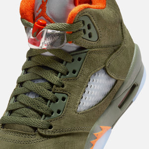 Nike GS Air jordan chicago 5 Retro - Army Olive / Solar Orange