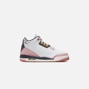 Nike GS Air Quilted Jordan 3 Retro - White / Red Stardust / Sail / Anthracite