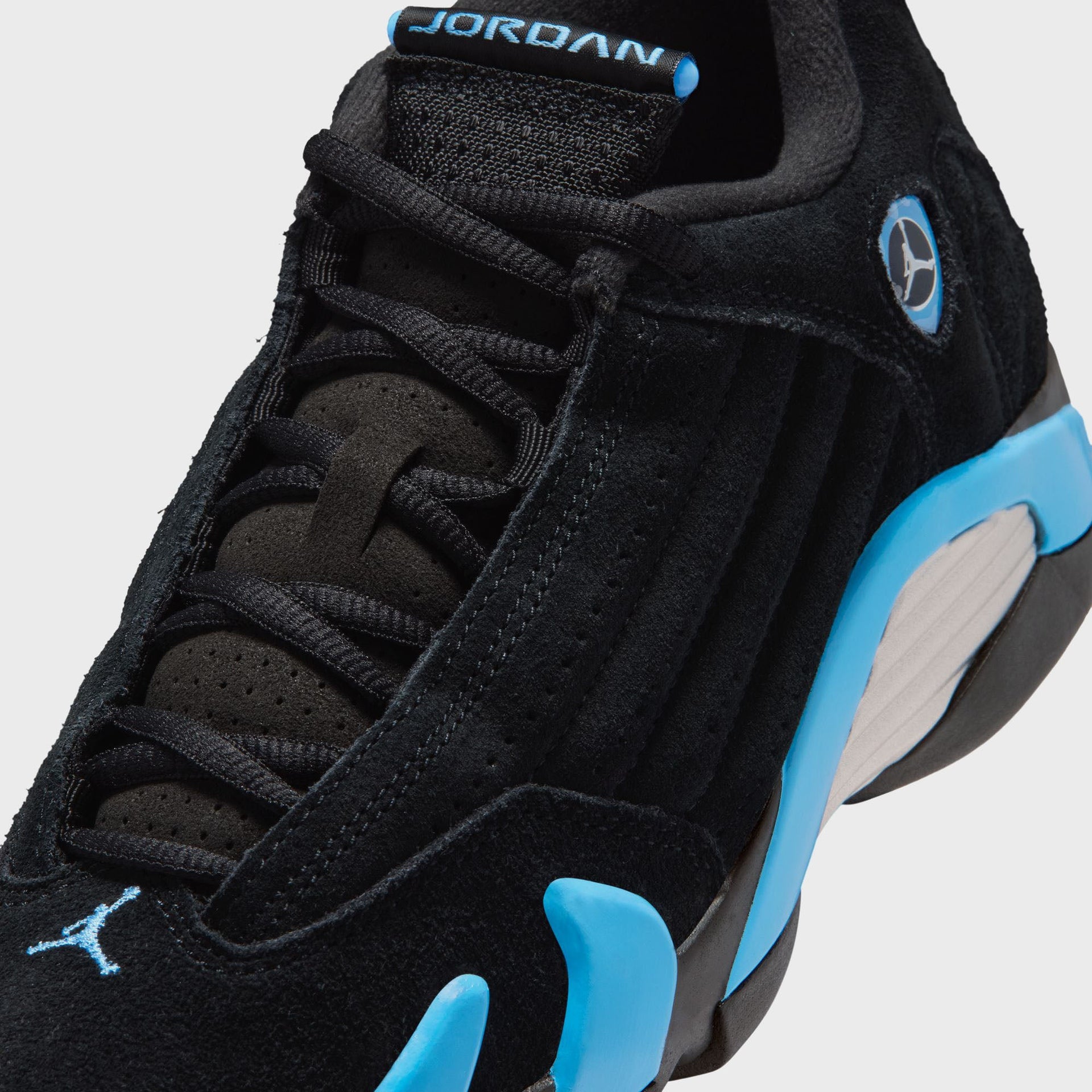 Jordan GS Air Jordan 14 Retro - Black / White / University Blue / Metallic Silver