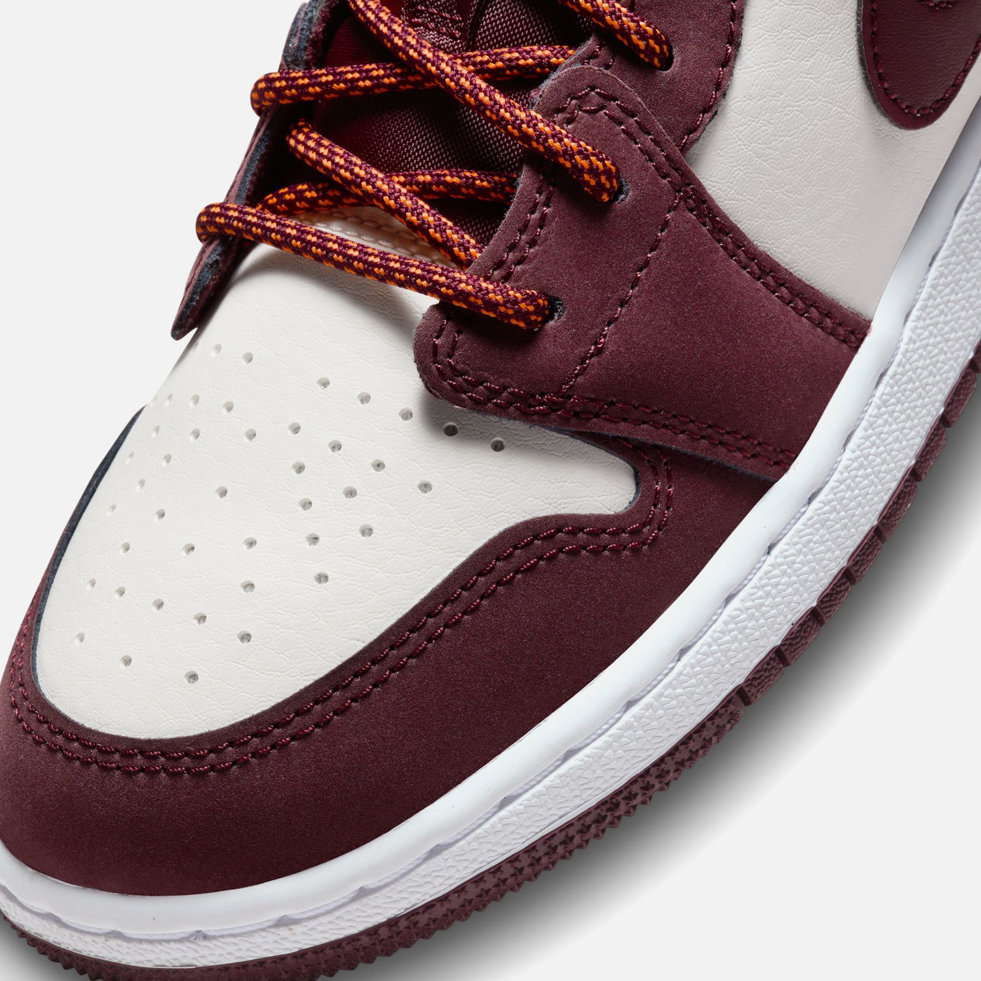 Nike GS Air Jordan 1 Low - Phantom / Night Maroon / Total Orange / White
