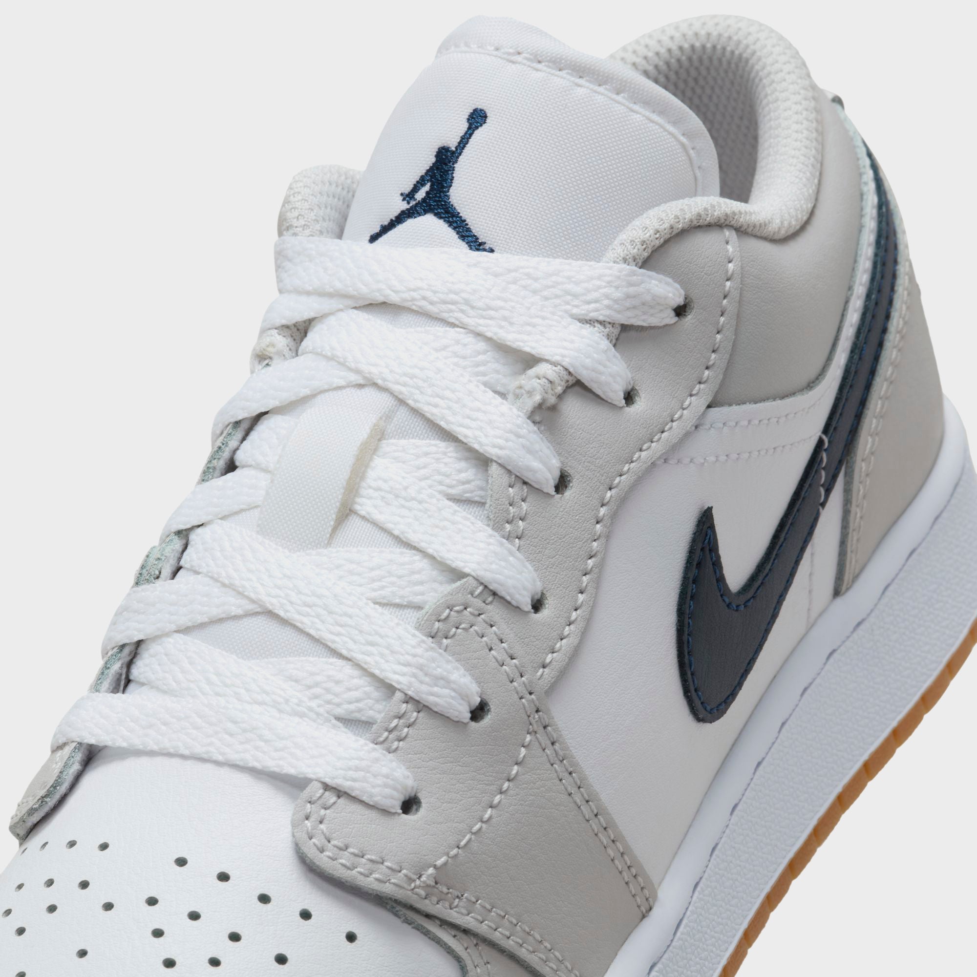 Jordan 1 Low White Lucky Green Black Men's - 553558-129 - US