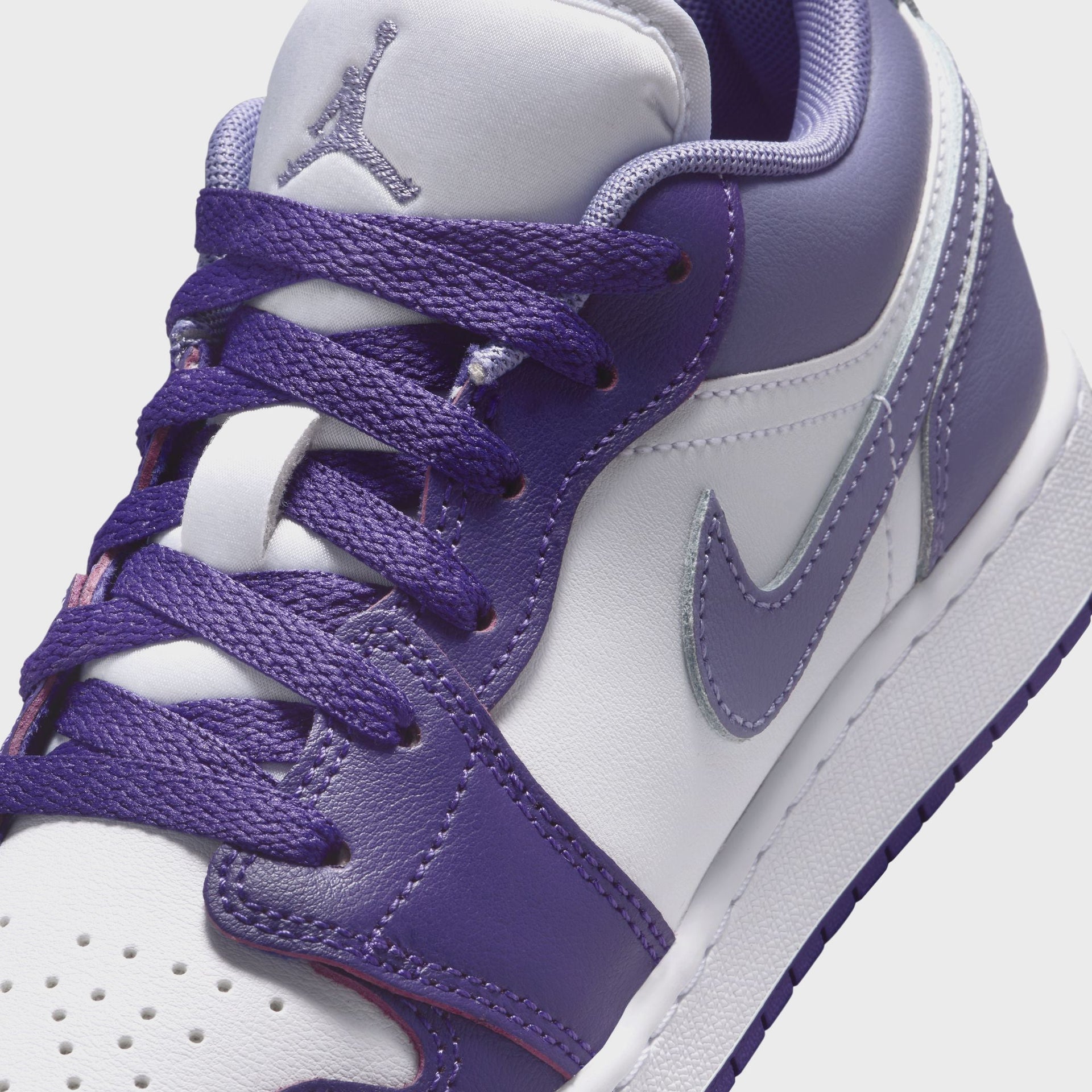 Jordan GS Air Jordan 1 Low - Court Purple / Dusty Amethyst / White