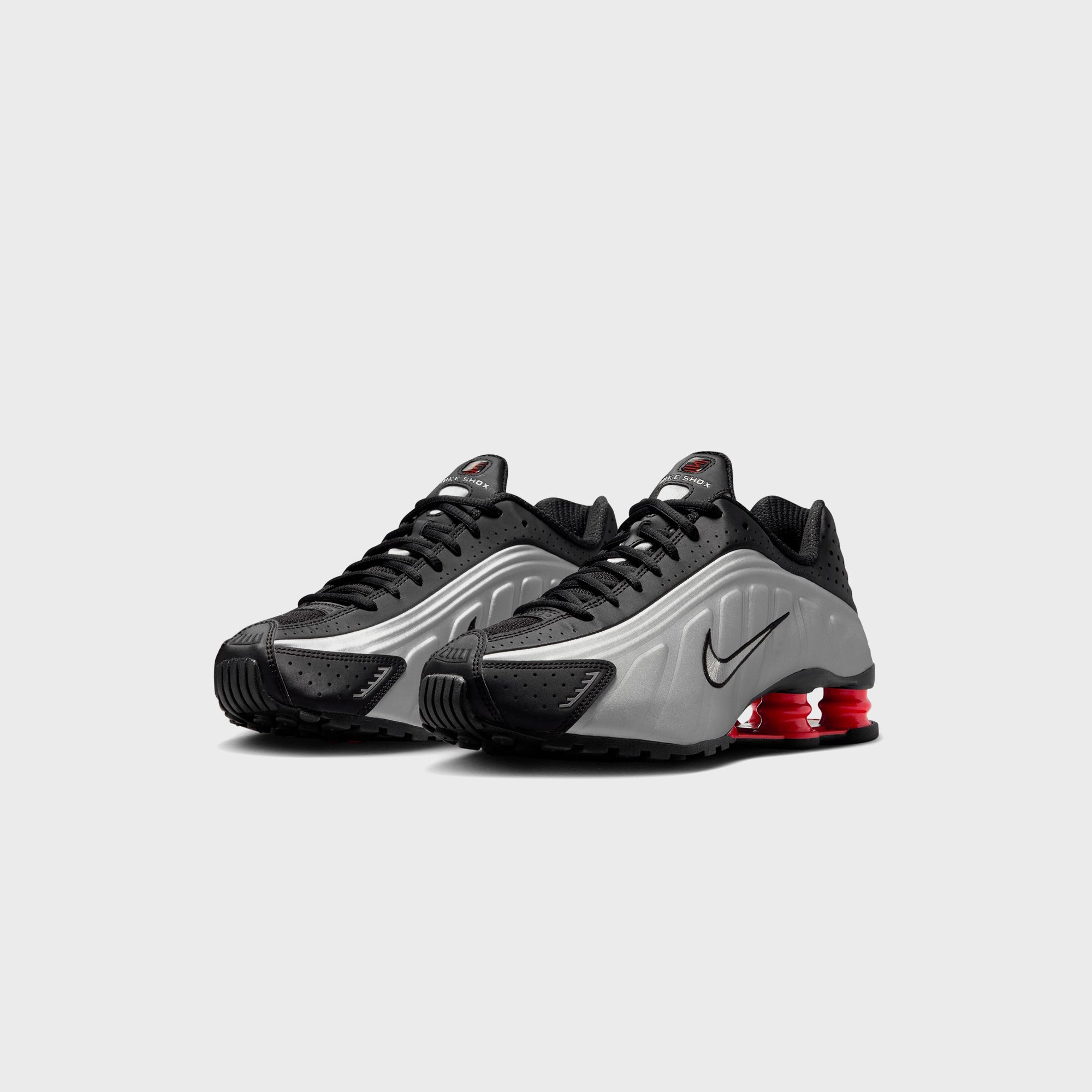 Nike Shox R4 - Black / Metallic Silver / Light Crimson – Kith