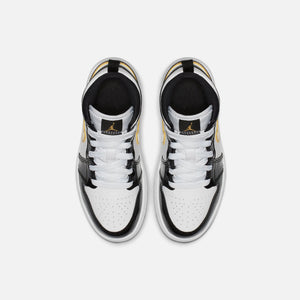Nike PS Air Jordan 1 Mid SE - Black / Metallic Gold / White