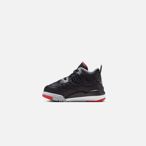 Nike TD Air Jordan 4 Retro - Black / Fire Red / Cement Grey / Summit W ...