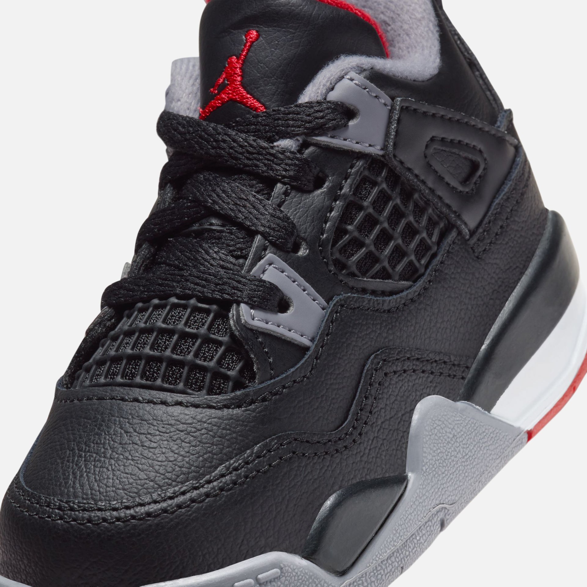 Jordan TD Air Jordan 4 Retro - Black / Fire Red / Cement Grey / Summit White