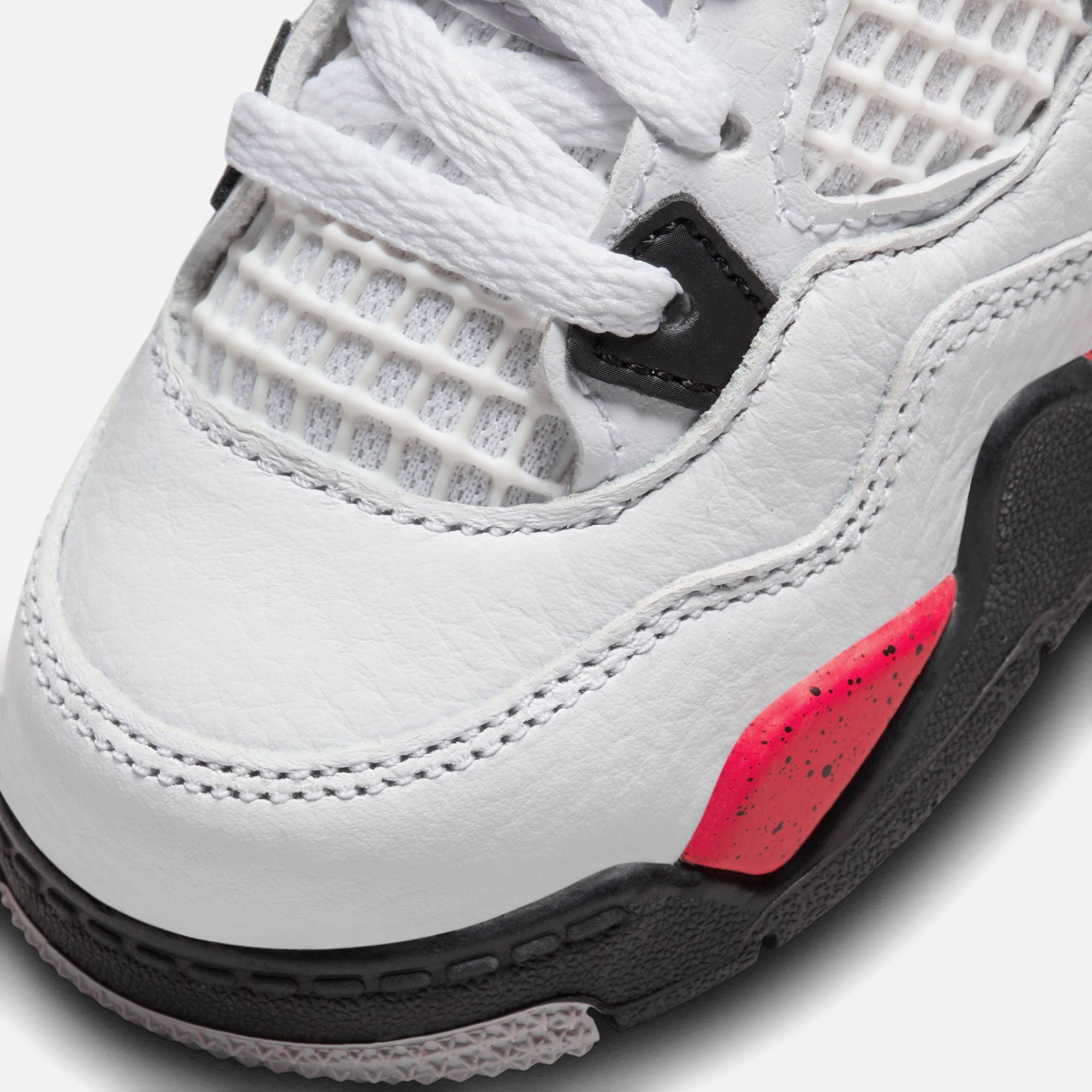 Nike TD Air Jordan 4 Retro - White / Fire Red / Black