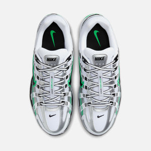 Nike P-6000 - White / Black / Metallic Silver / Spring Green