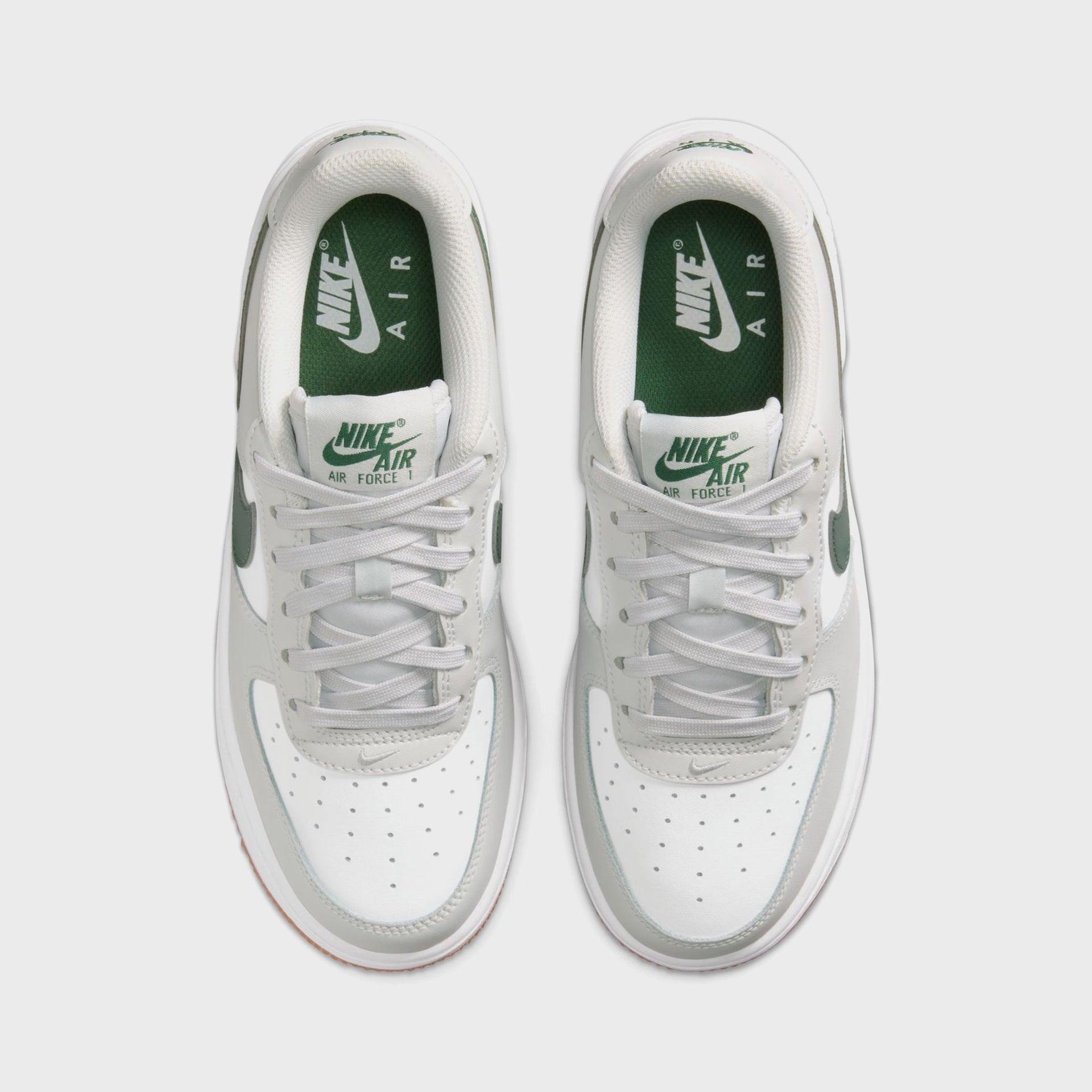 Nike GS Air Force 1 - Photon Dust / White / Fir / Gum Medium Brown