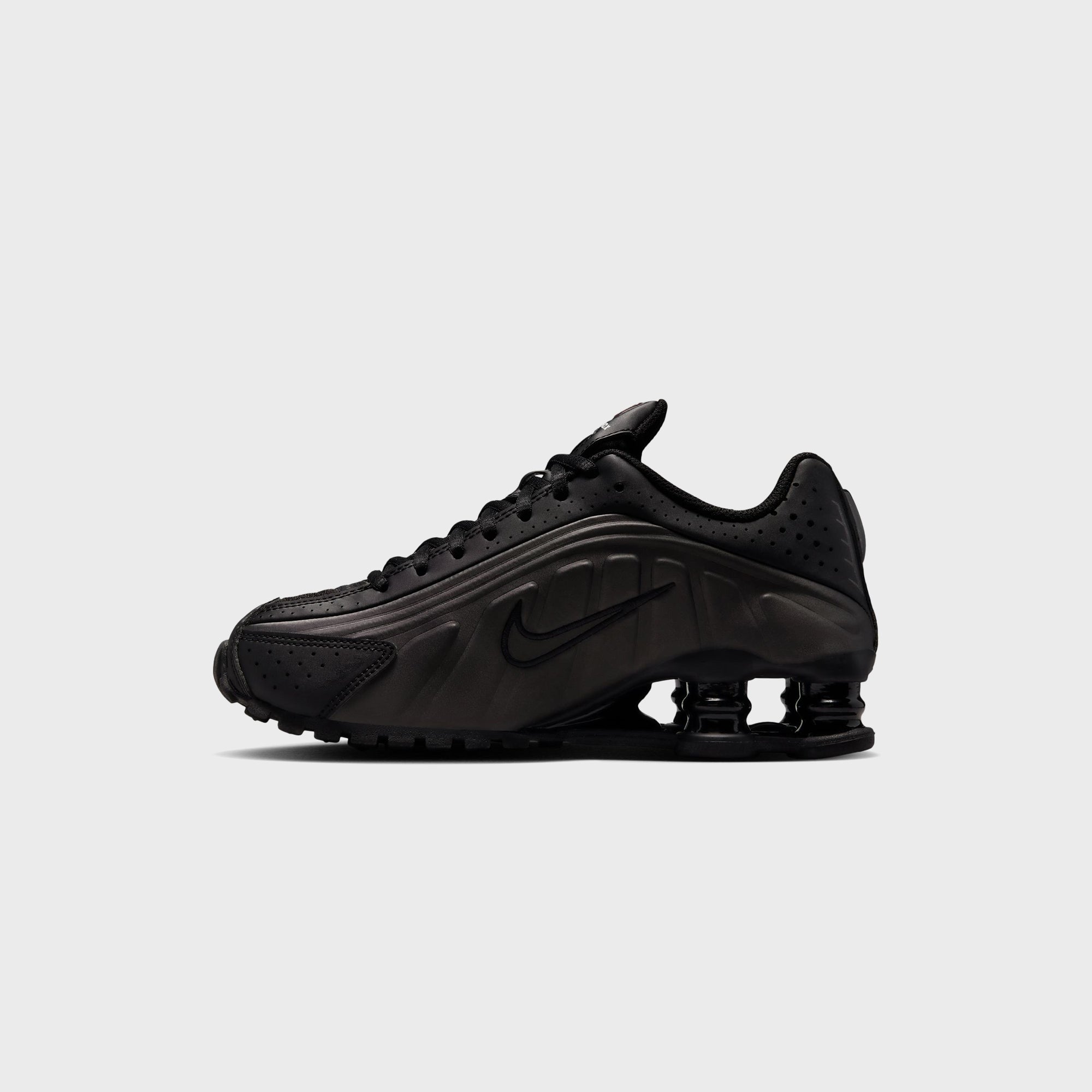 Nike GS Shox R4 - Black / Black / Black / Bright Crimson – Kith