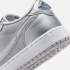 Nike GS Air Jordan 1 Low OG - Neutral Grey / Metallic Silver / White