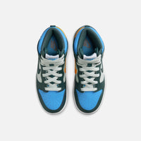 Nike GS Dunk High - Deep Jungle / University Gold / Light Silver