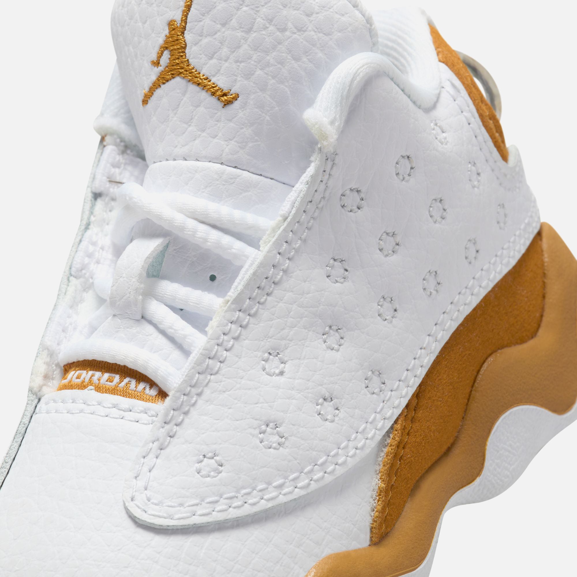 jordans retro 13 white and gold