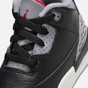 Jordan TD Air Jordan 3 Retro - Black / Fire Red / Cement Grey / Sail