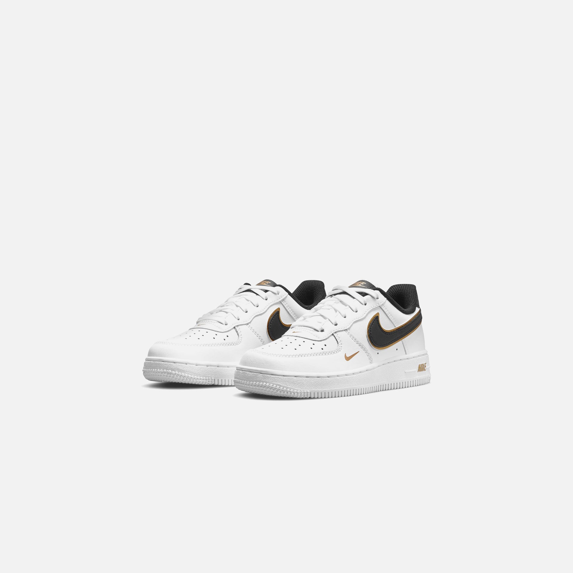 Nike PS Air Force 1 Lv8 - White / Black / Metallic Gold