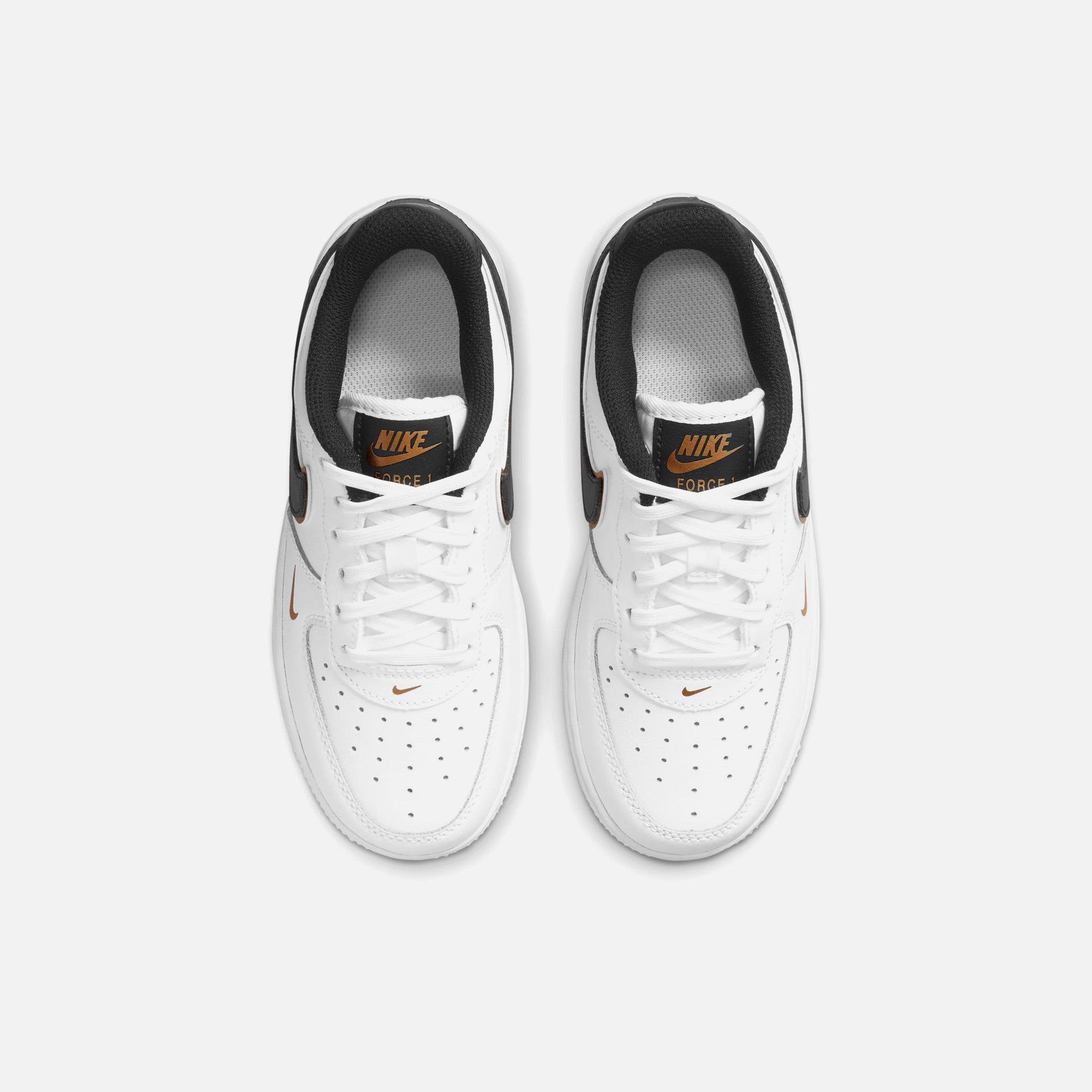 Nike PS Air Force 1 Lv8 - White / Black / Metallic Gold