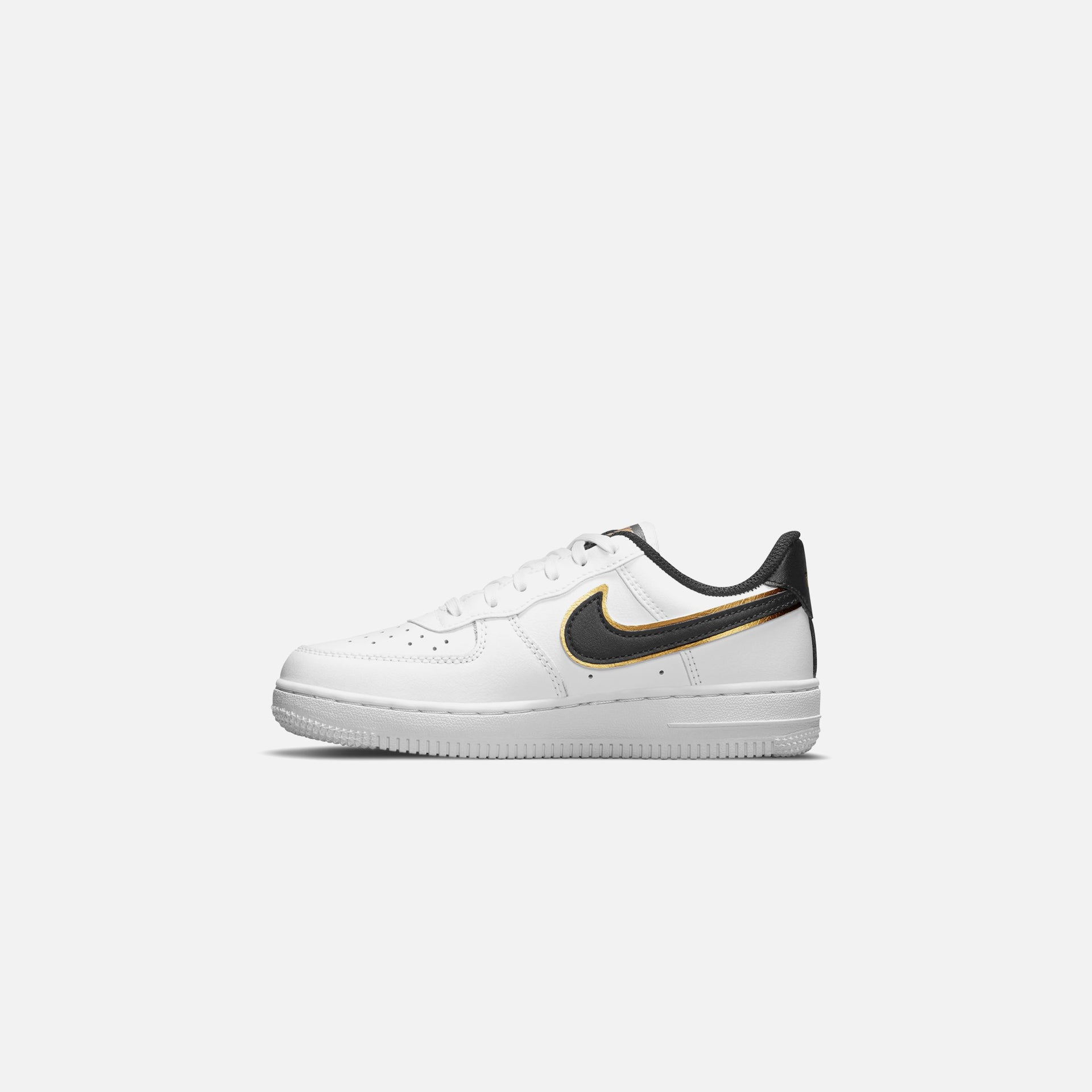 Nike PS Air Force 1 Lv8 - White / Black / Metallic Gold