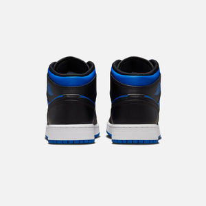 Nike GS Air jordan Unisex 1 Mid - Black / Royal Blue / White