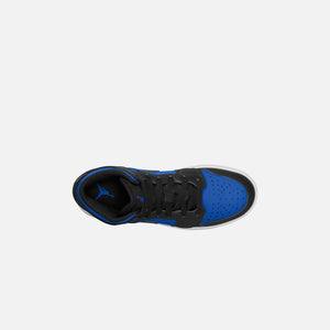 Nike GS Air grape jordan 1 Mid - Black / Royal Blue / White